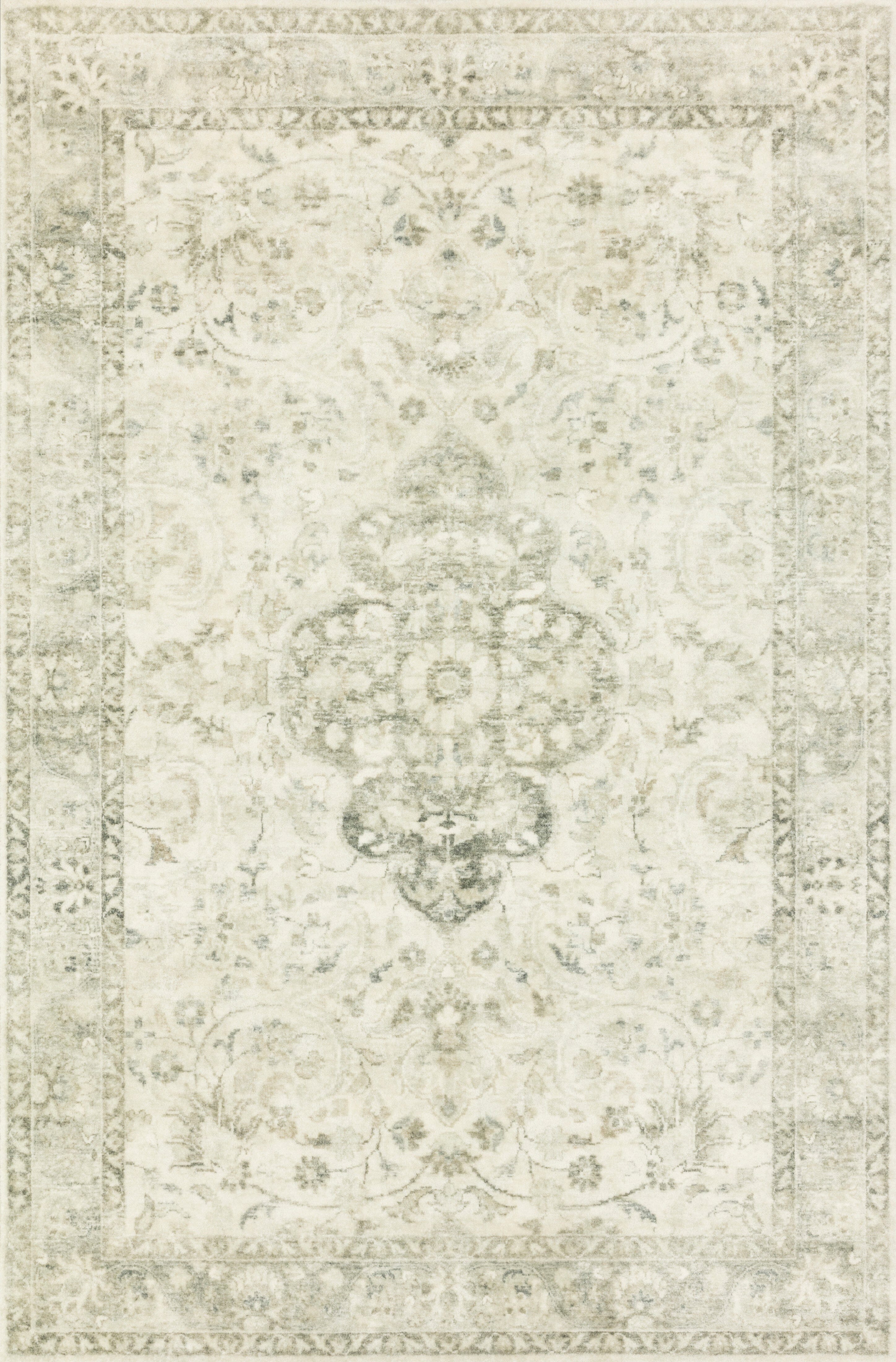 Loloi II Rosette Rug | Ivory / Silver Loloi