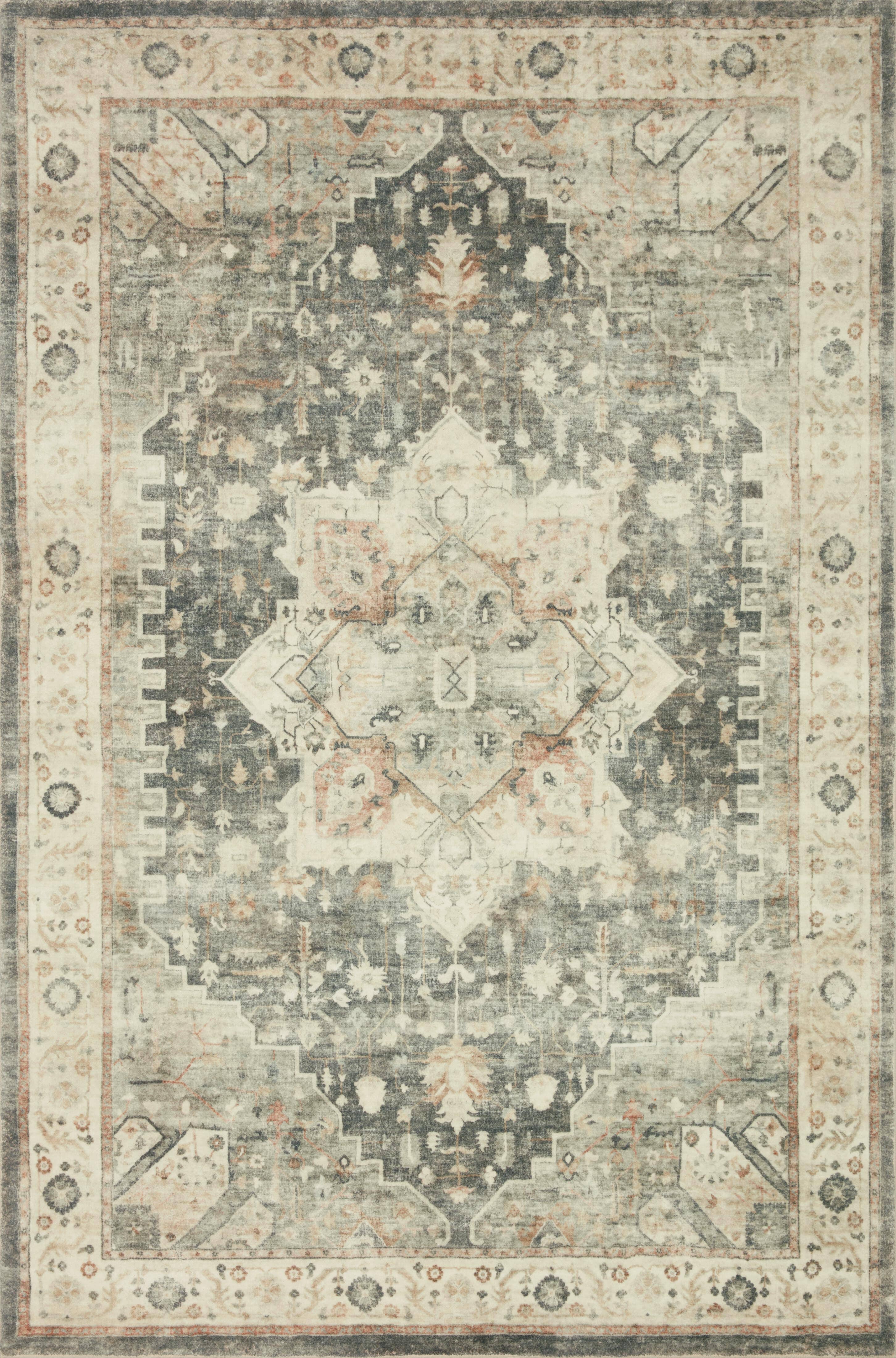 Loloi II Rosette Rug | Slate / Ivory Loloi