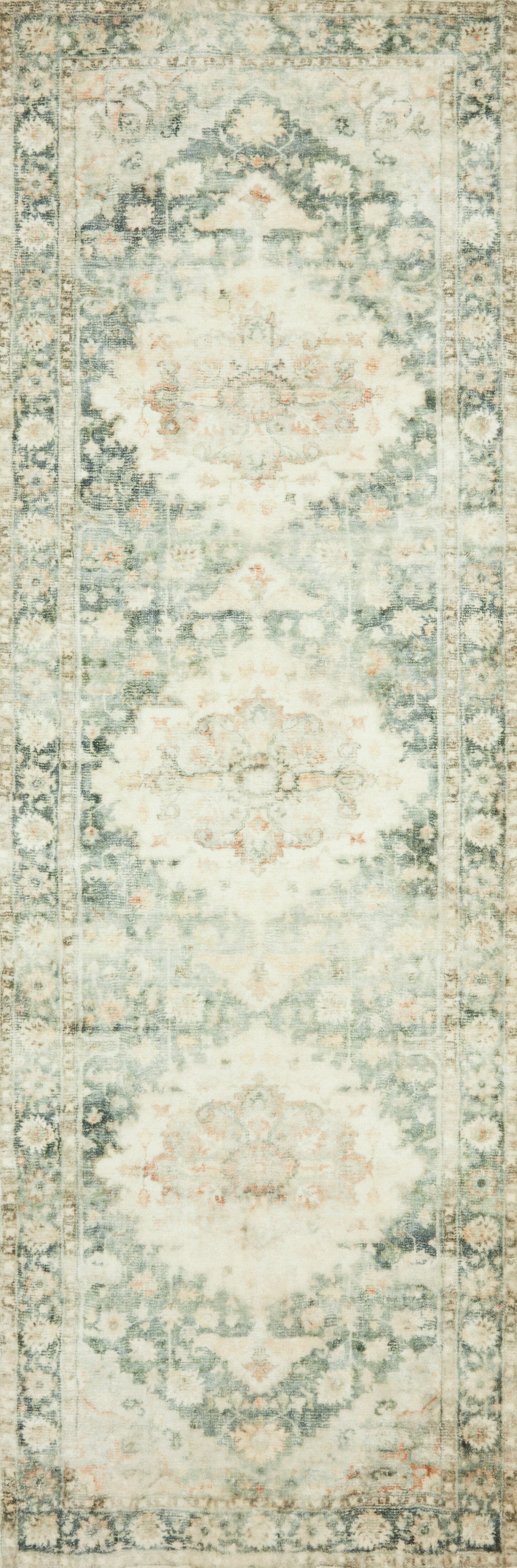 Loloi II Rosette Rug | Teal / Ivory Loloi