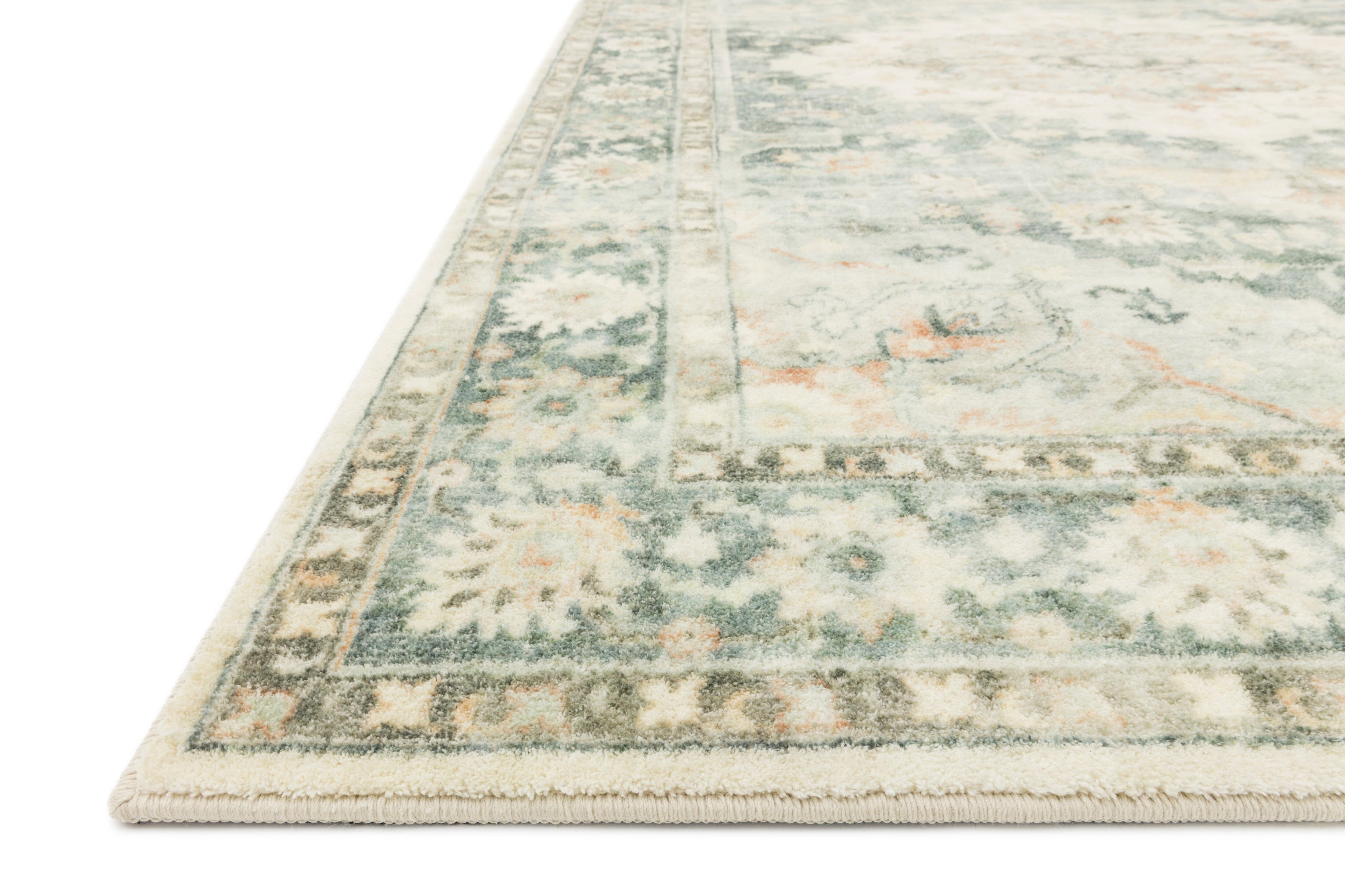 Loloi II Rosette Rug | Teal / Ivory Loloi