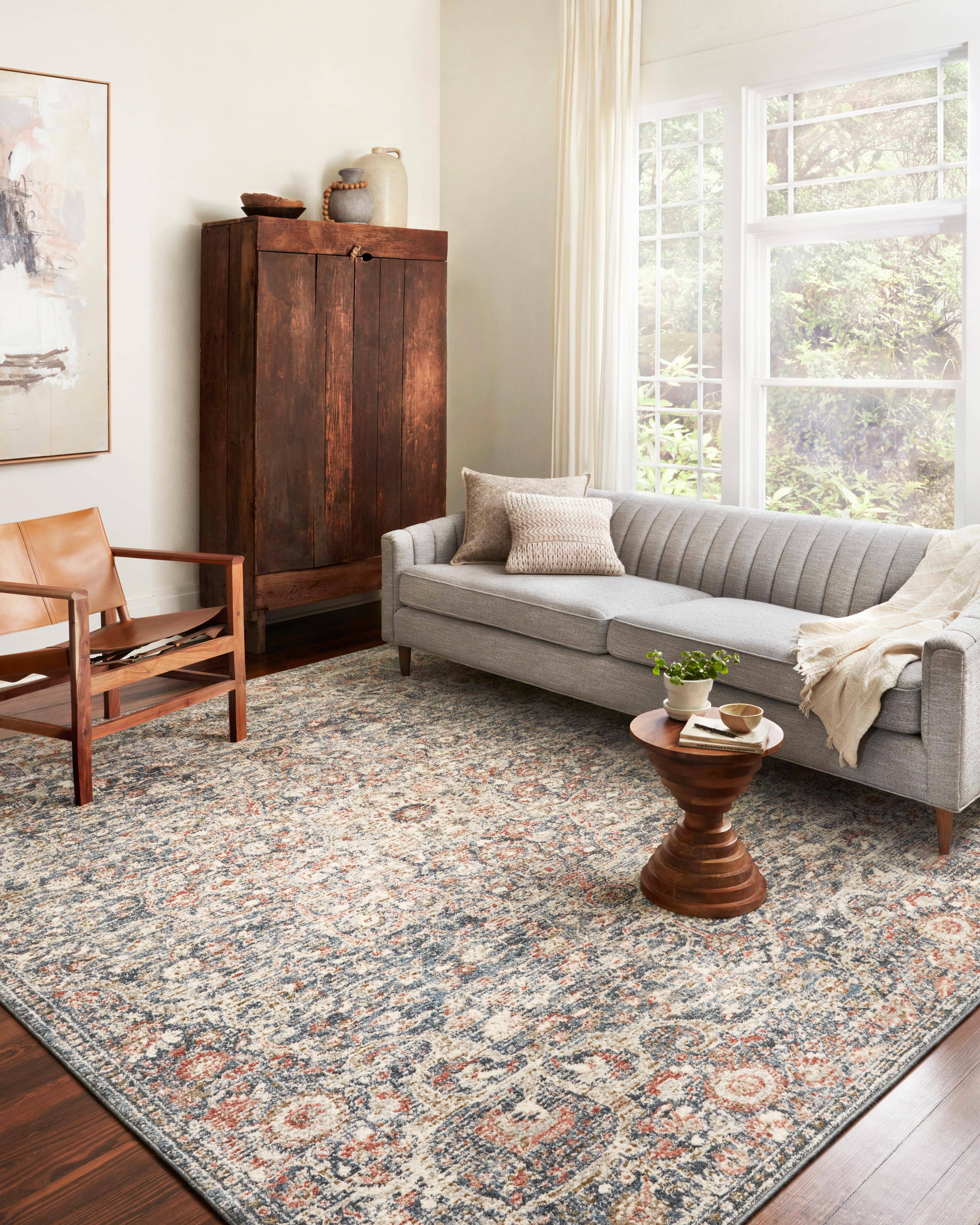 Loloi II Saban Rug | Blue / Spice Loloi