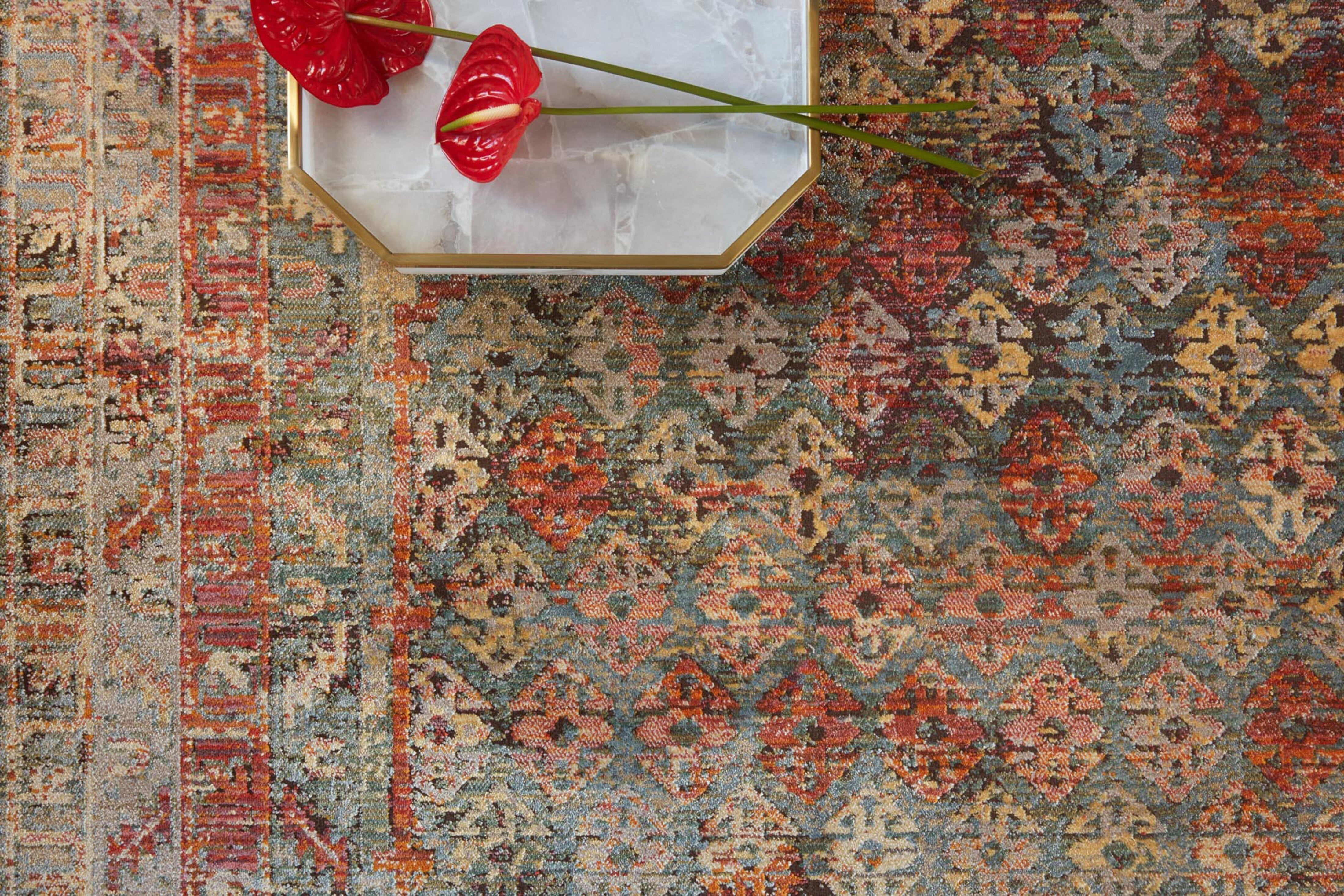 Loloi Javari Rug | Slate / Berry Loloi