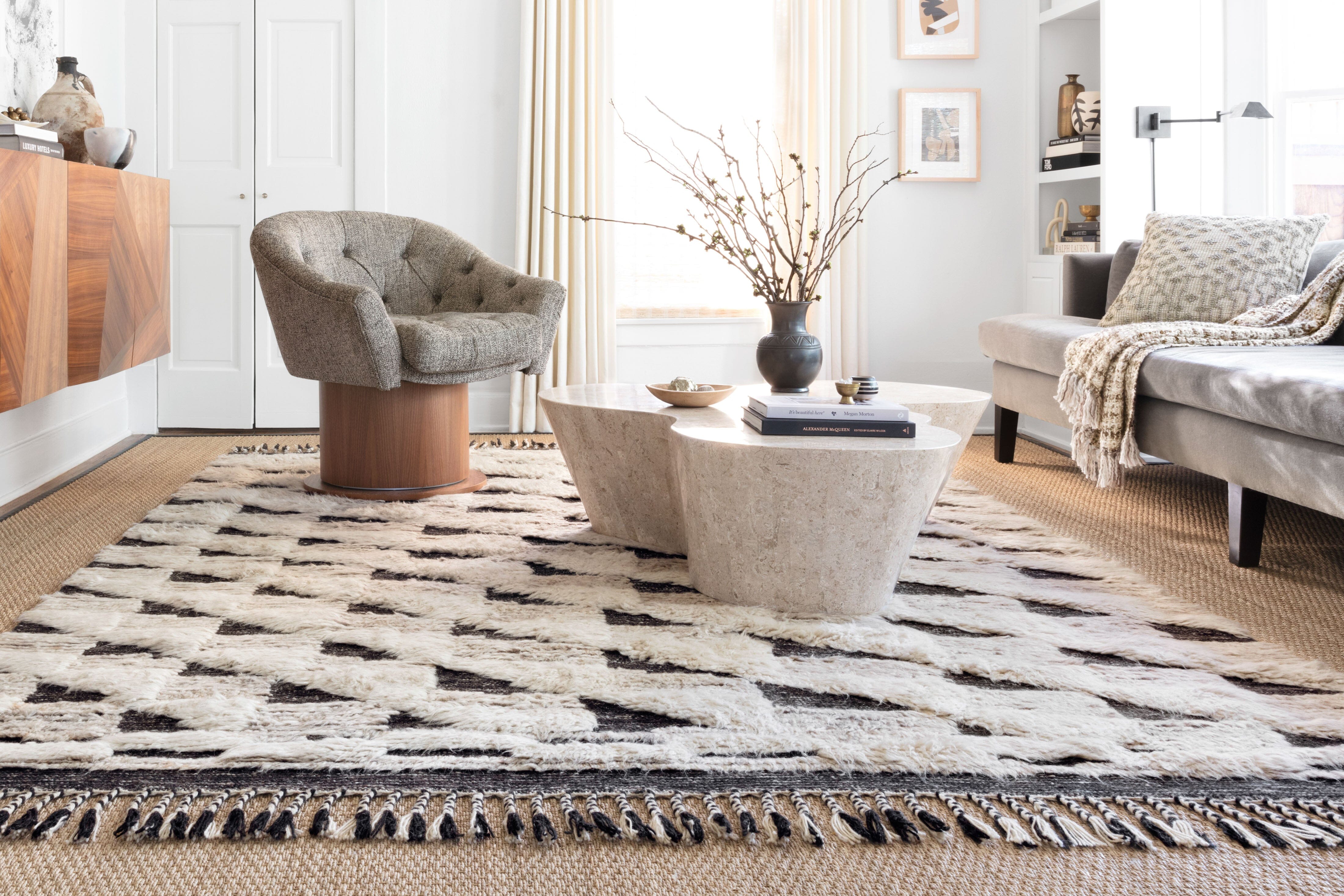 Loloi Khalid Rug | Natural / Black Loloi