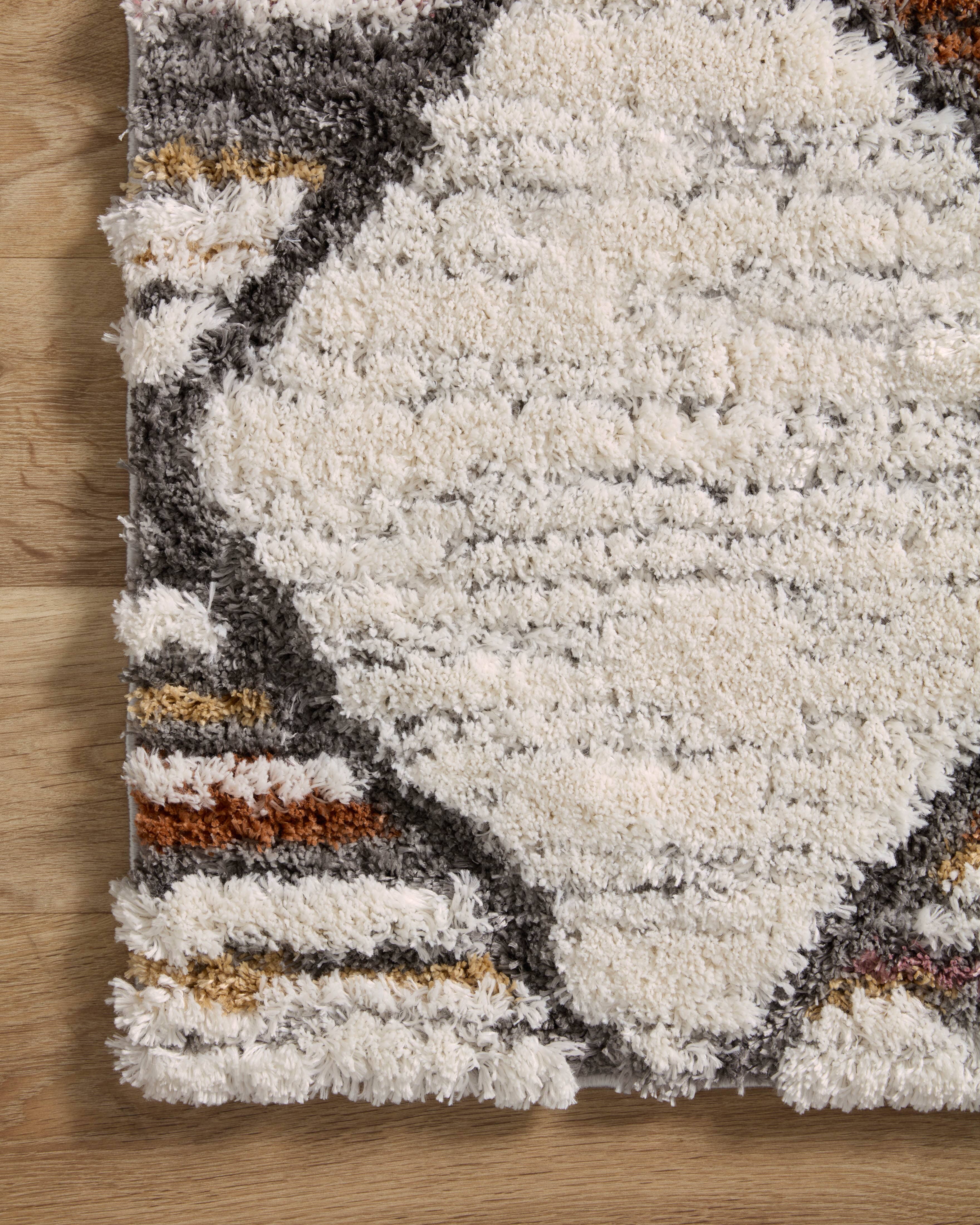 Loloi Levitt Shag Rug | Ivory / Fiesta Loloi