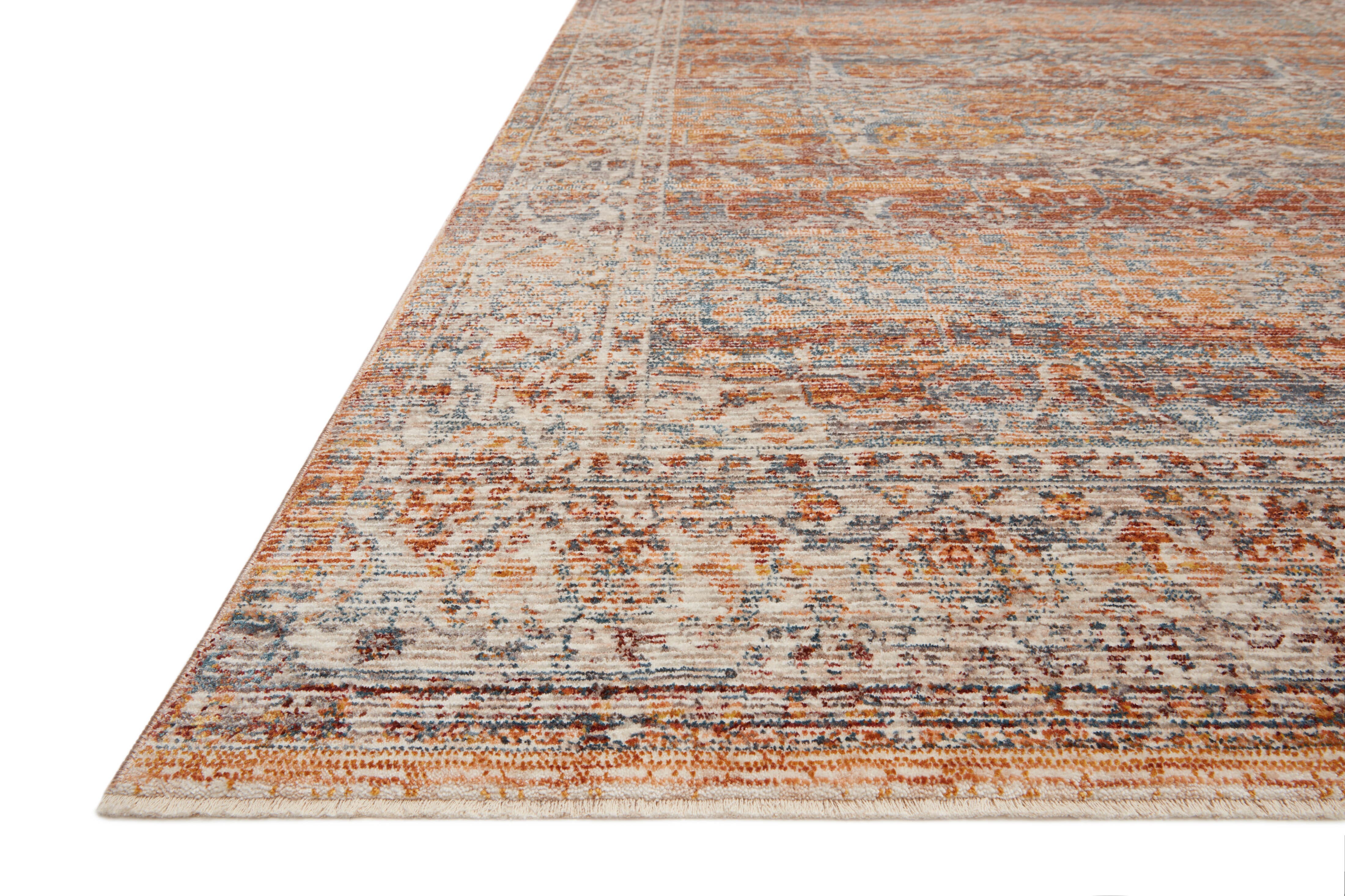 Loloi Lourdes Rug | Tangerine / Ocean Loloi