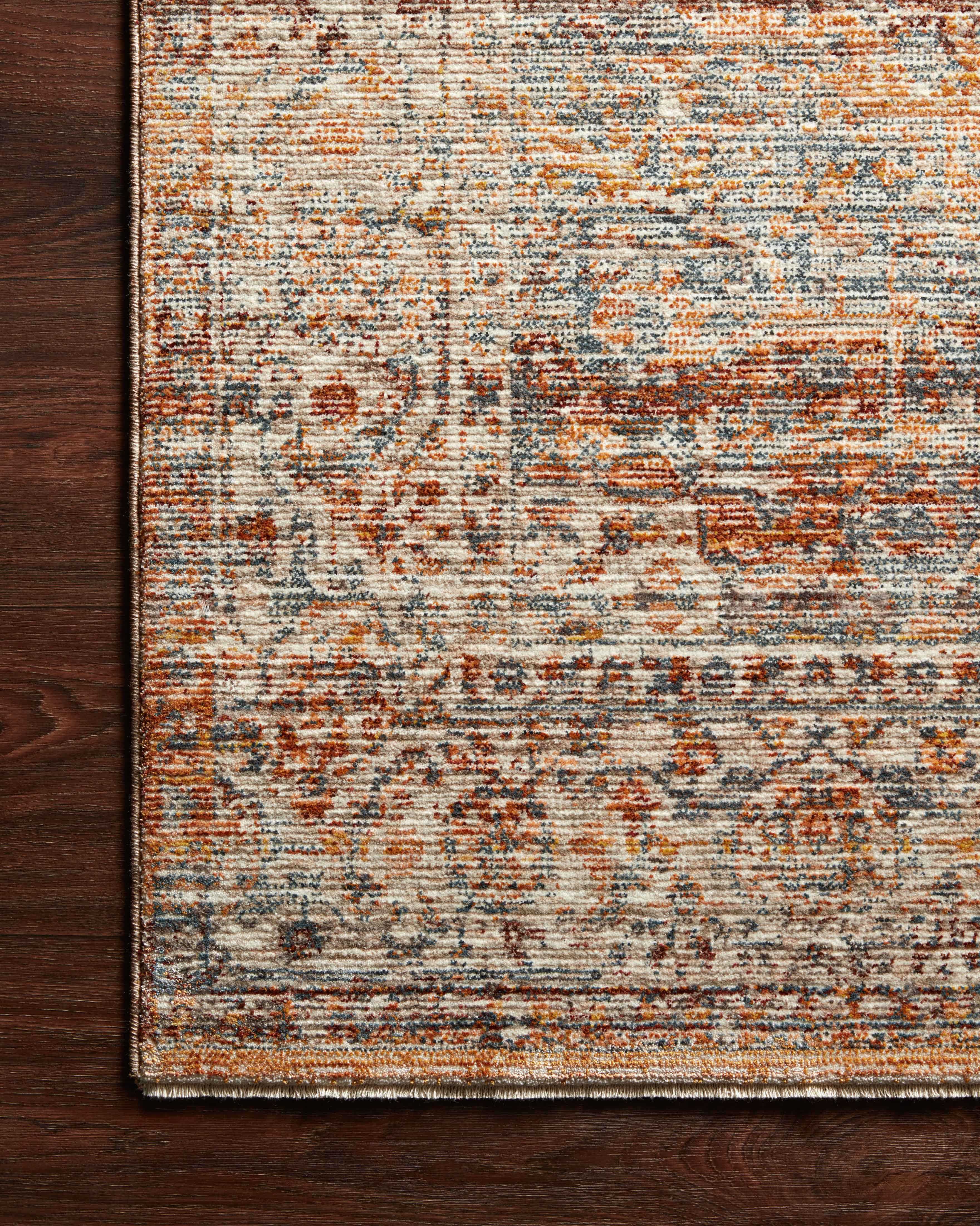 Loloi Lourdes Rug | Tangerine / Ocean Loloi