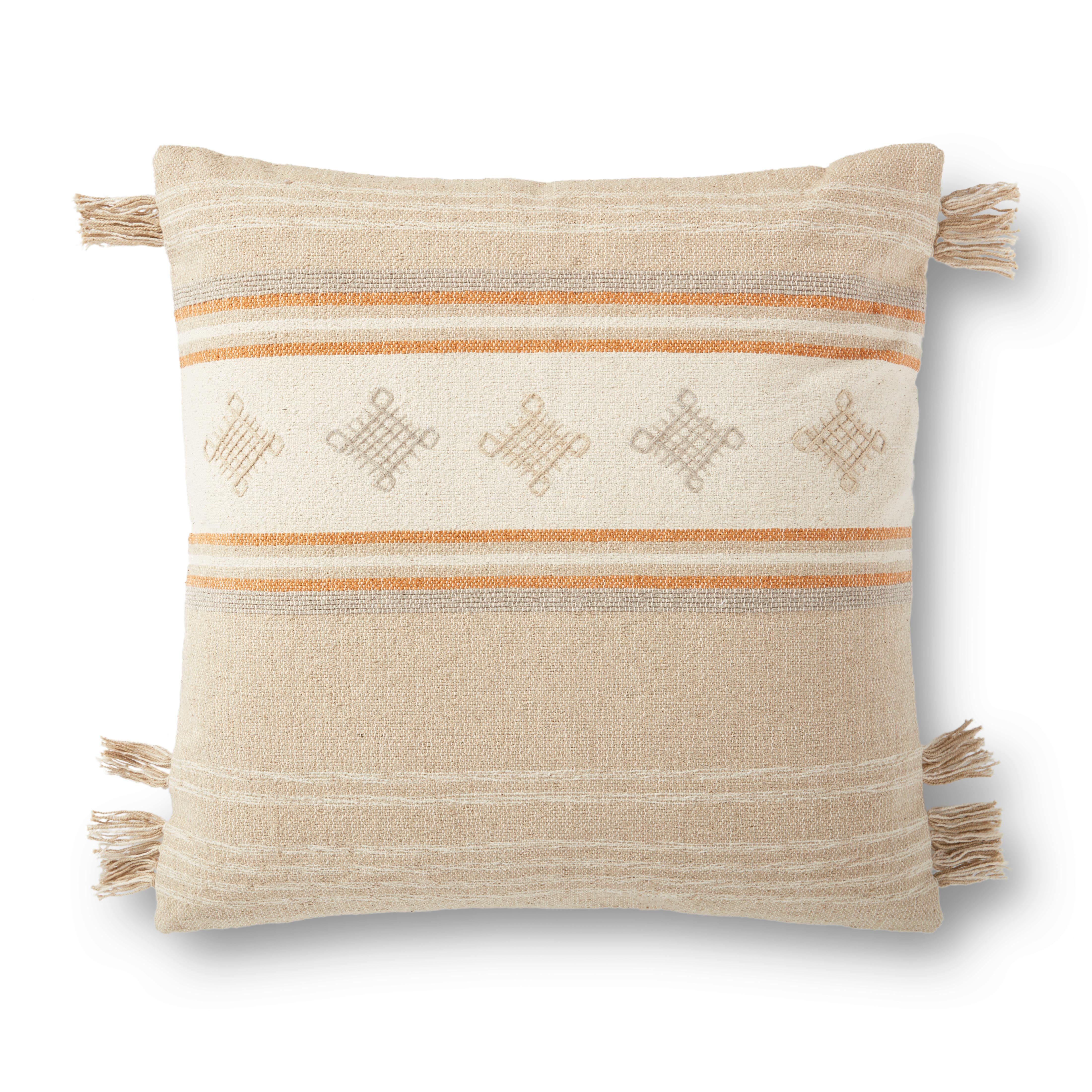 Loloi Pillow | Beige / Orange Loloi