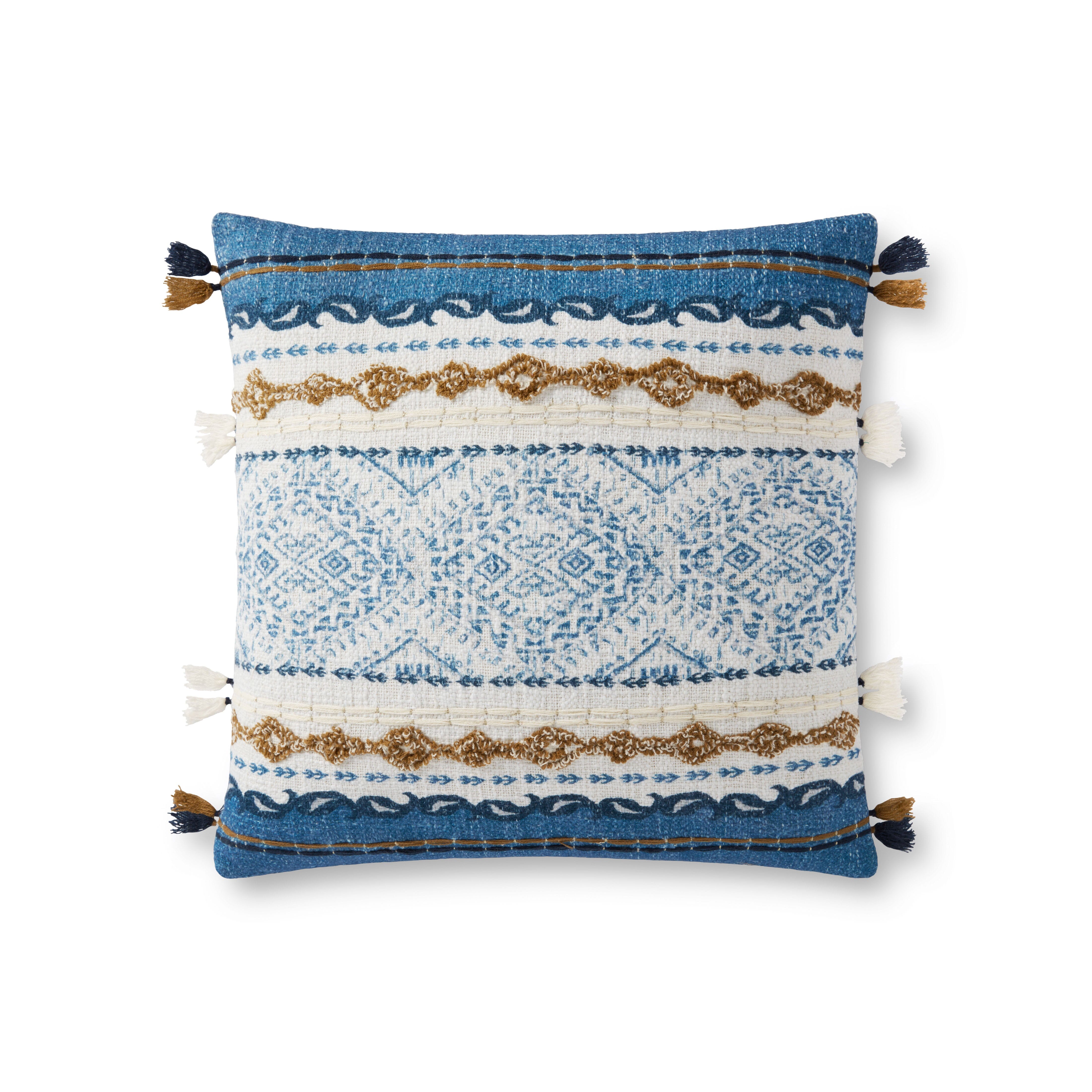 Loloi Pillow | Blue / Natural Loloi