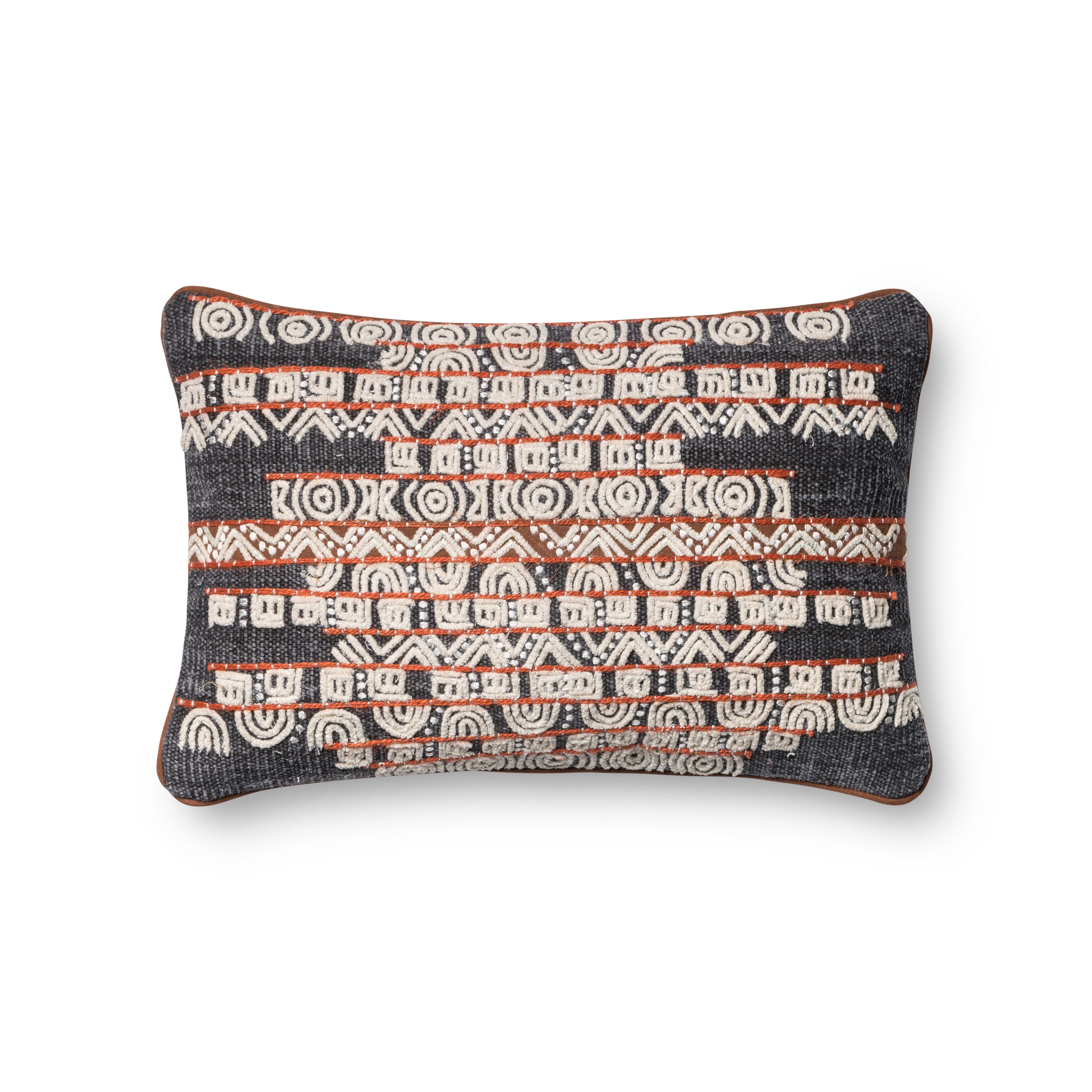 Loloi Pillow | Blue / Rust Loloi