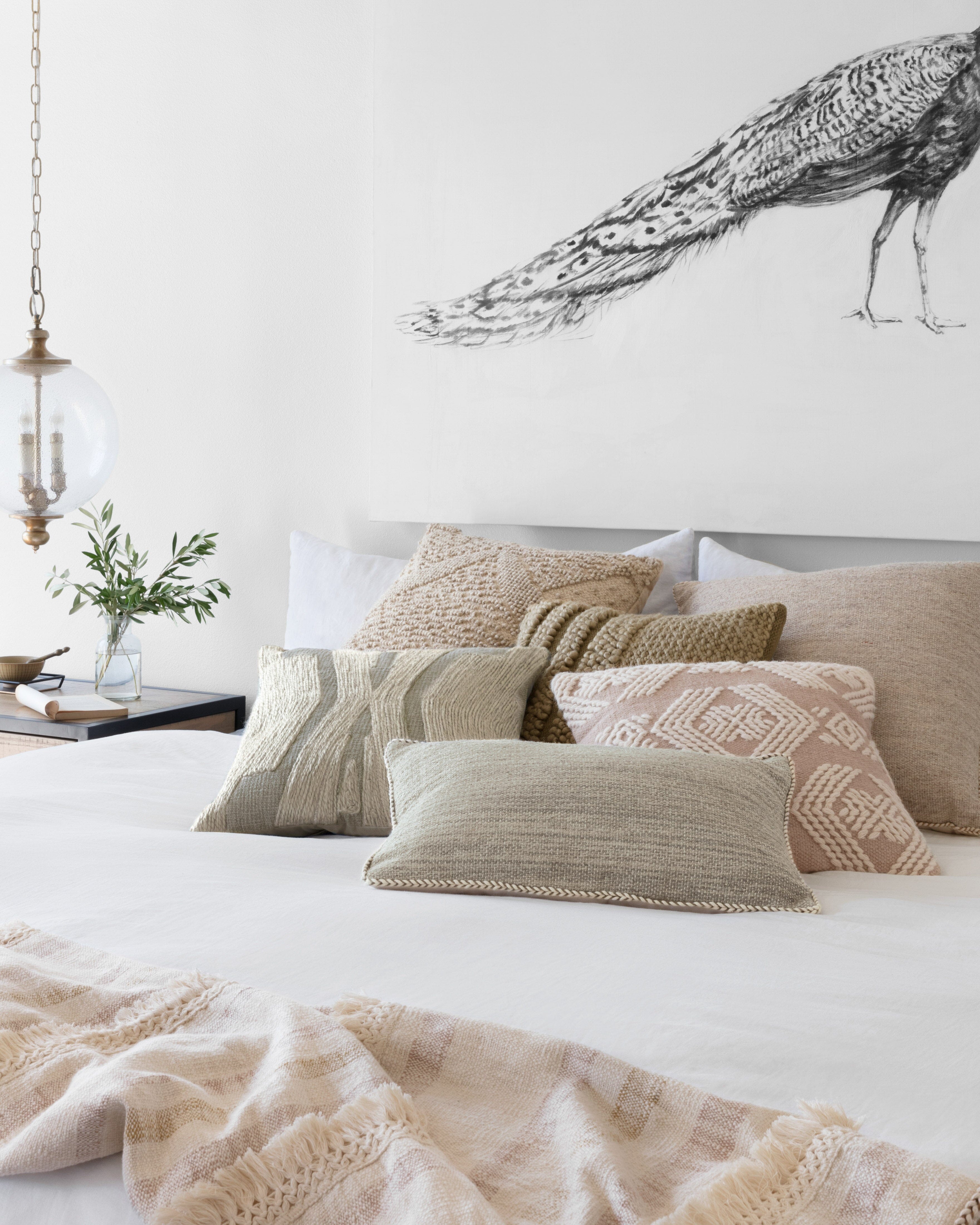 Magnolia Home by Joanna Gaines x Loloi Lucy Throw | Ivory / Blush Magnolia Home by Joanna Gaines x Loloi