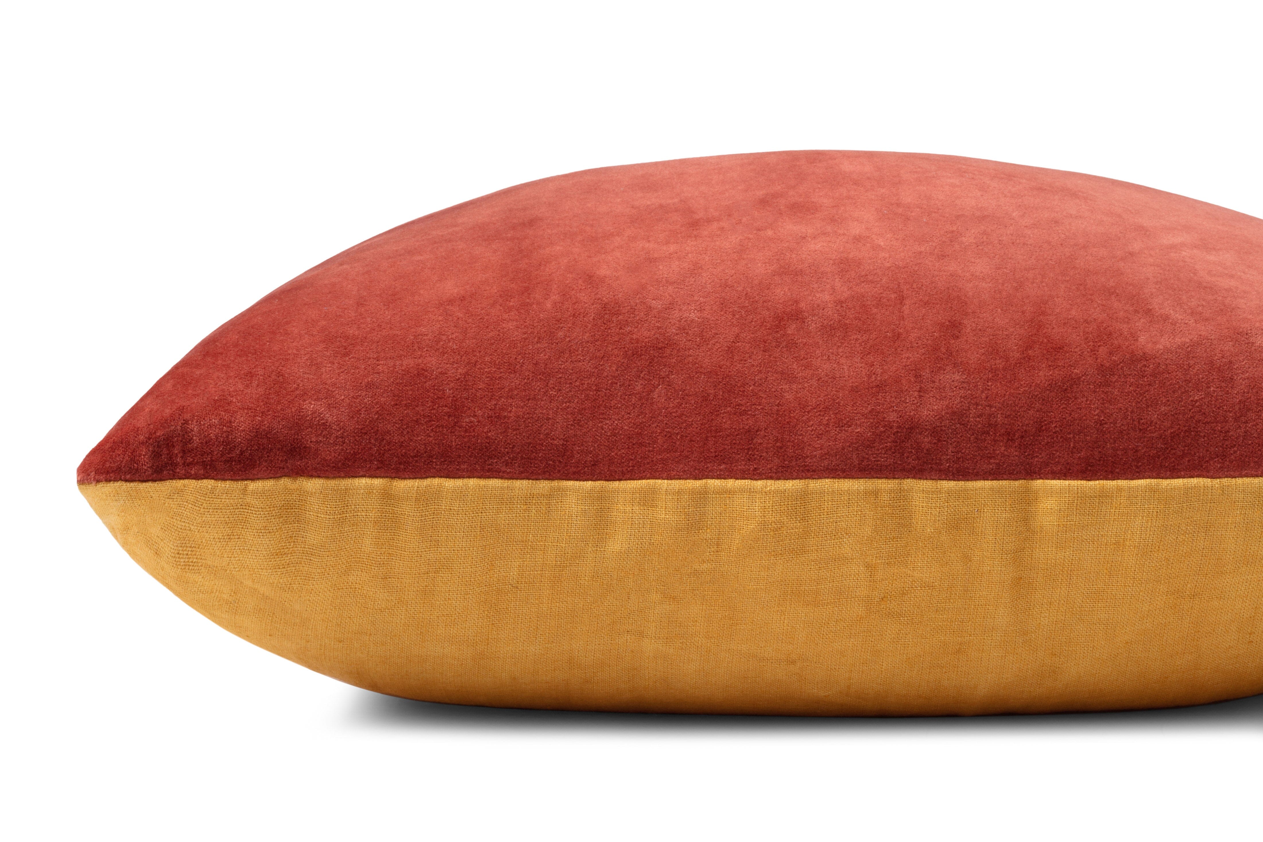 Magnolia Home by Joanna Gaines x Loloi Pillow | Rust / Gold PILLOW Magnolia Home by Joanna Gaines x Loloi