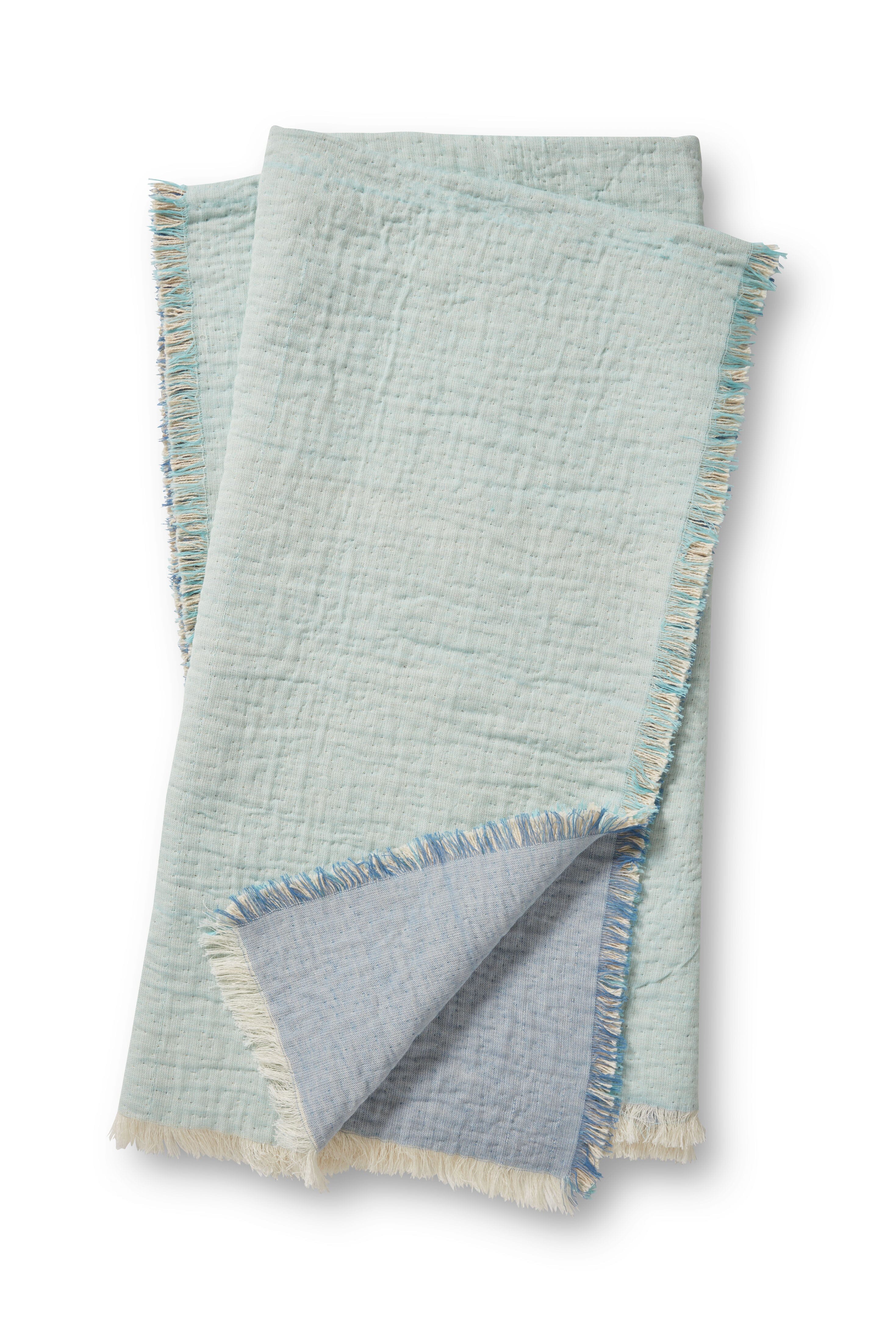 Magnolia Home by Joanna Gaines x Loloi Reed Throw | Aqua / Blue Magnolia Home by Joanna Gaines x Loloi