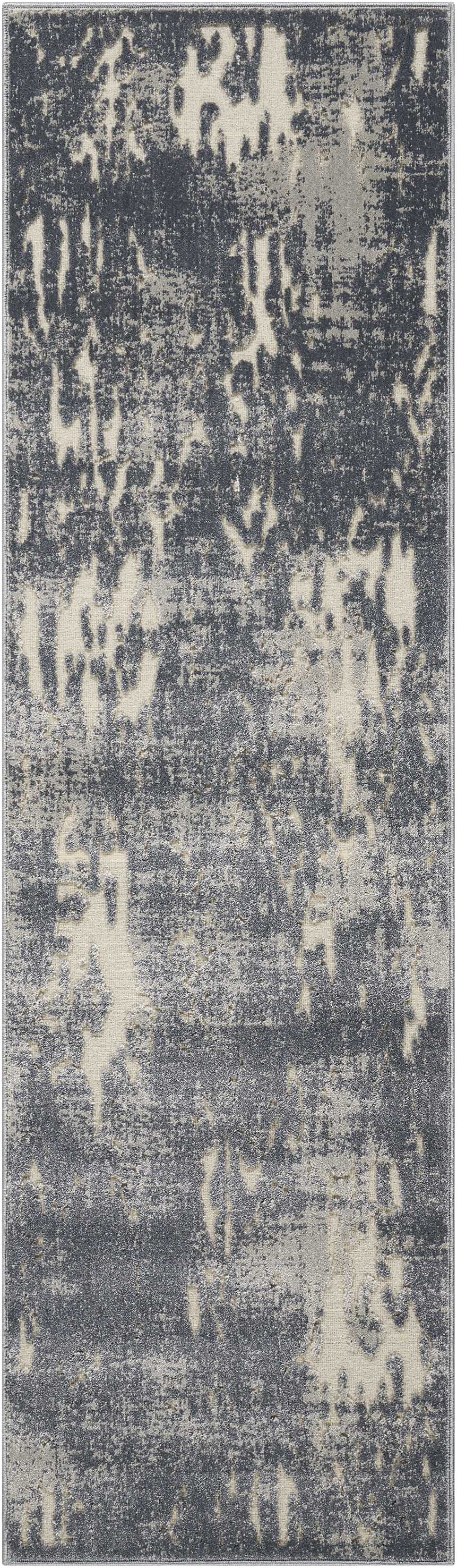 Michael Amini Gleam 2'2" x 7'6" Slate Modern Indoor Rug Rug Michael Amini