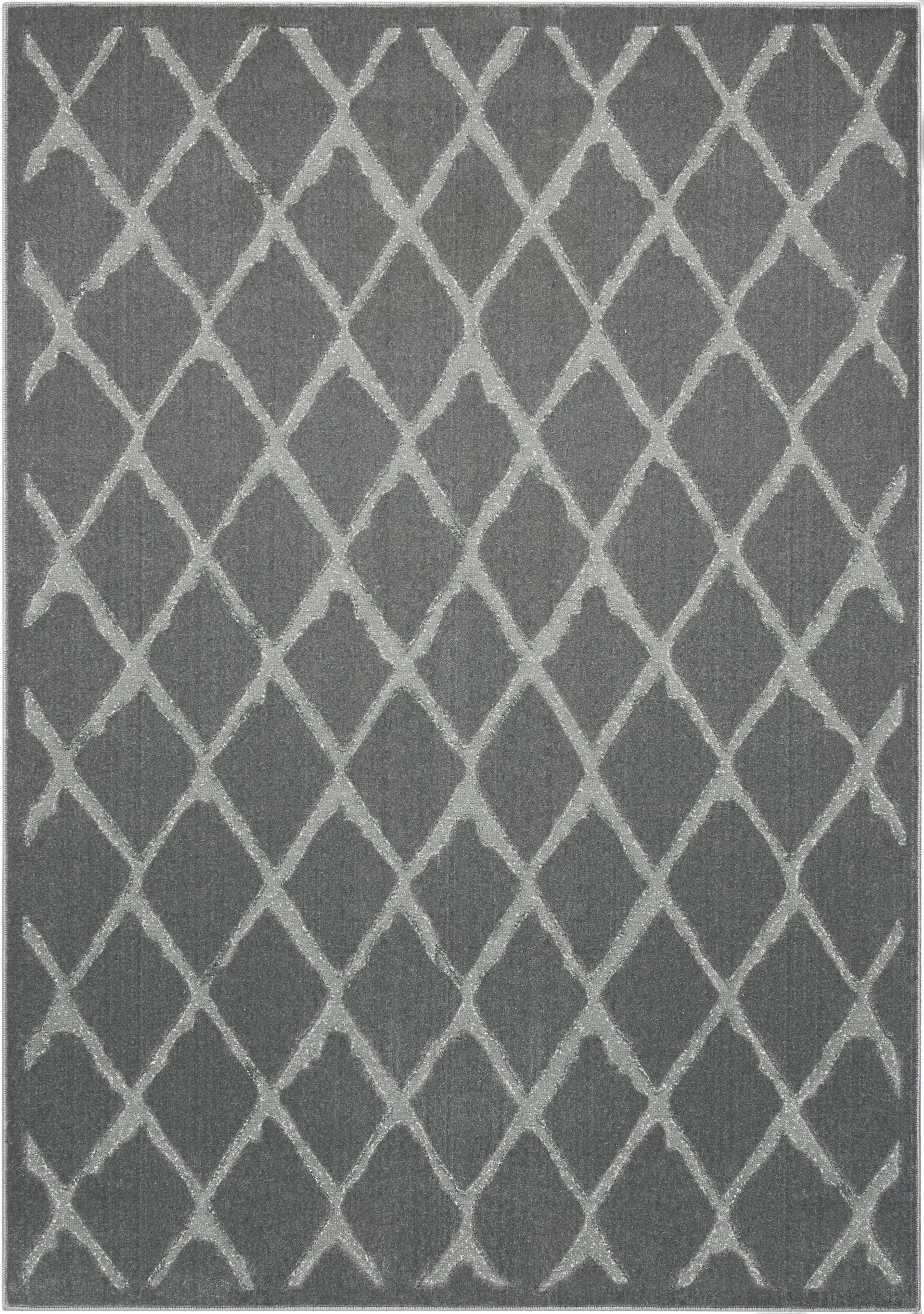 Michael Amini Gleam 3'10" x 5'10" Grey Modern Indoor Rug Rug Michael Amini