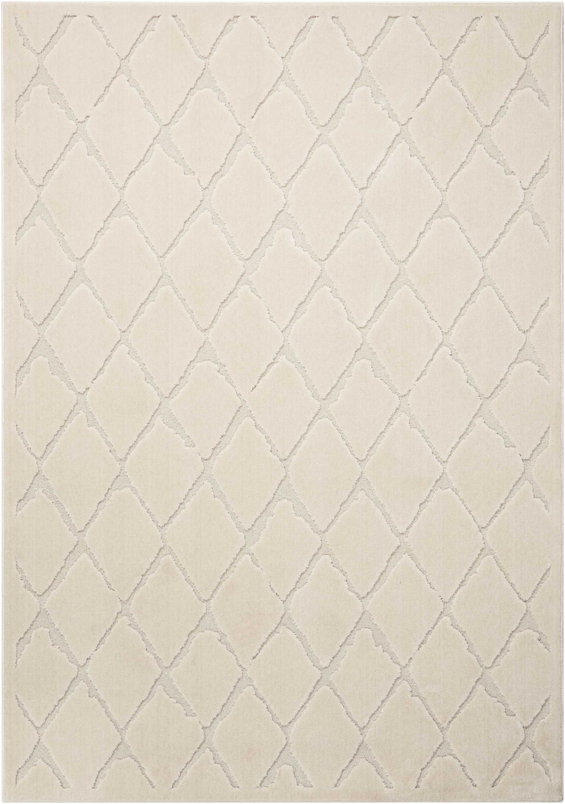 Michael Amini Gleam 5'3" x 7'3" Ivory Modern Indoor Rug Rug Michael Amini