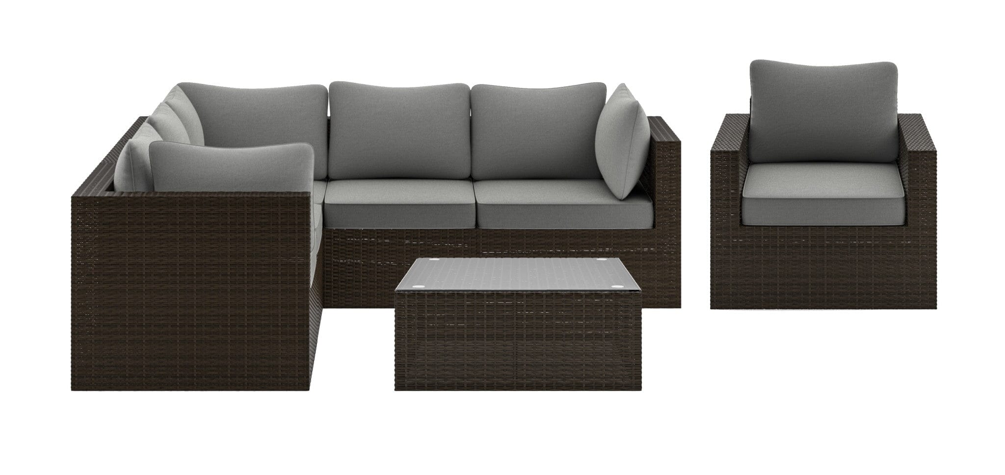 Modern & Contemporary 3-Piece Sectional Set By Cape Shores Outdoor Sofa Set Cape Shores