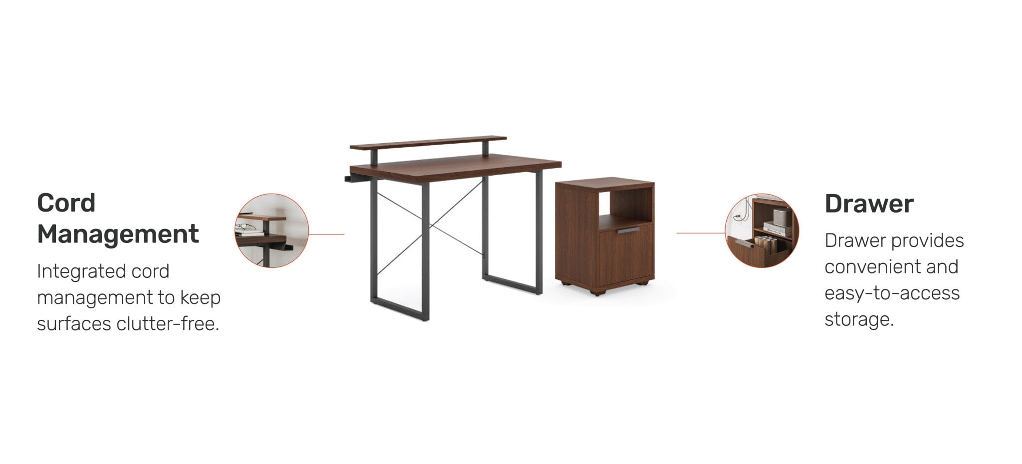 Modern & Contemporary Desk, Monitor Stand and File Cabinet By Merge Desk Merge