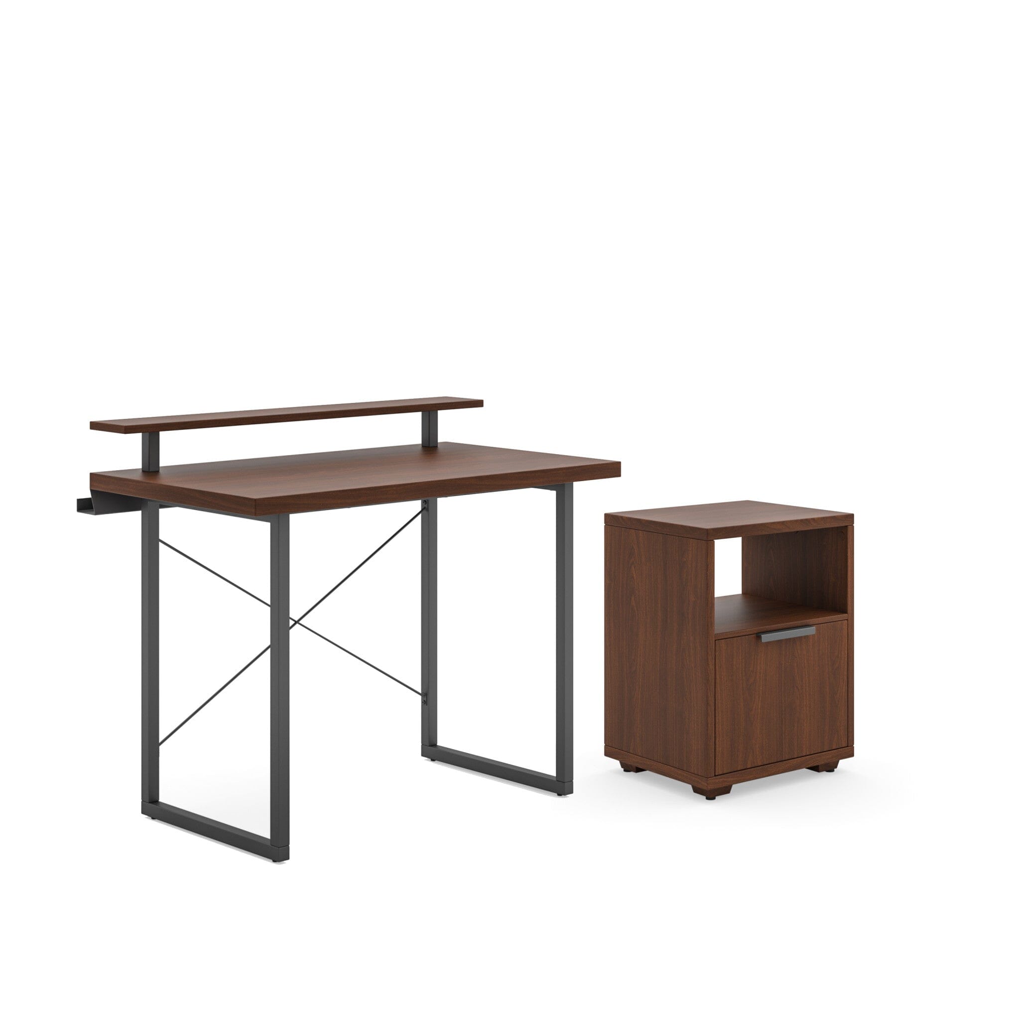 Modern & Contemporary Desk, Monitor Stand and File Cabinet By Merge Desk Merge