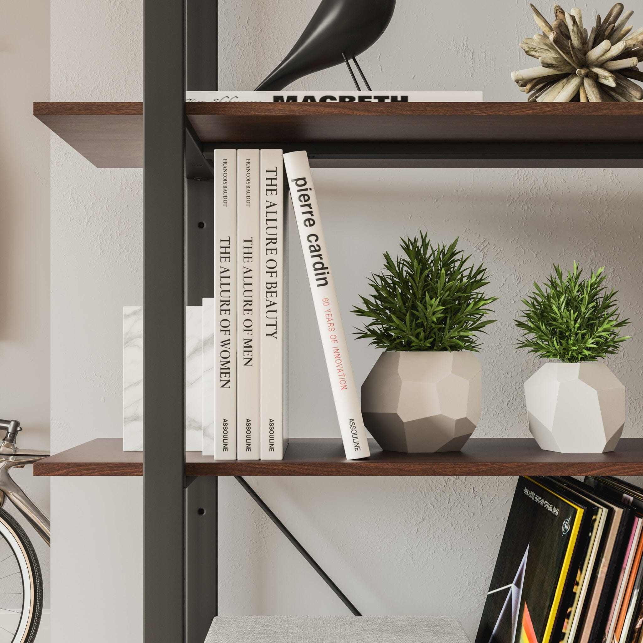 Modern & Contemporary Five-Shelf Bookcase By Merge Bookshelf Merge