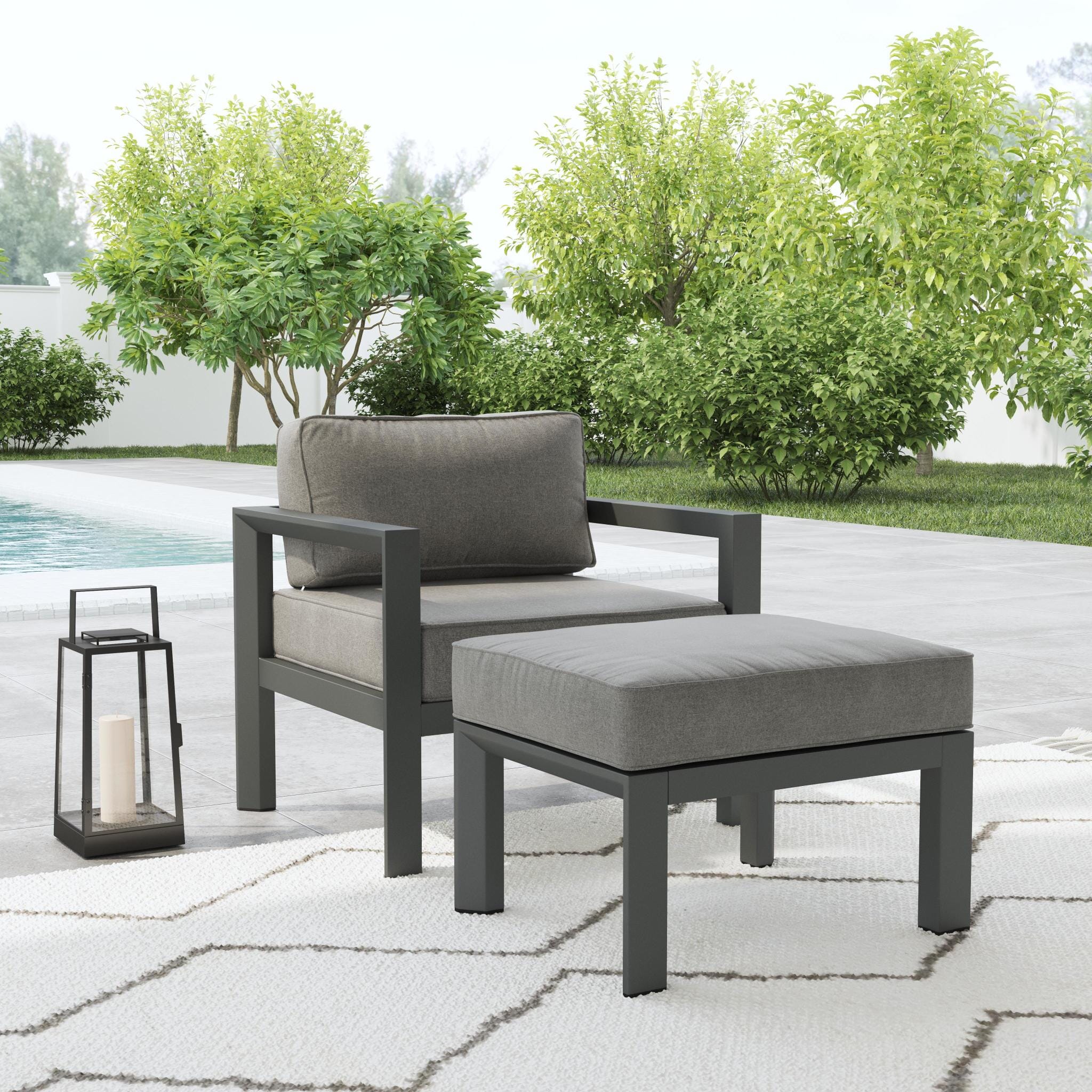 Outdoor aluminum best sale lounge chairs