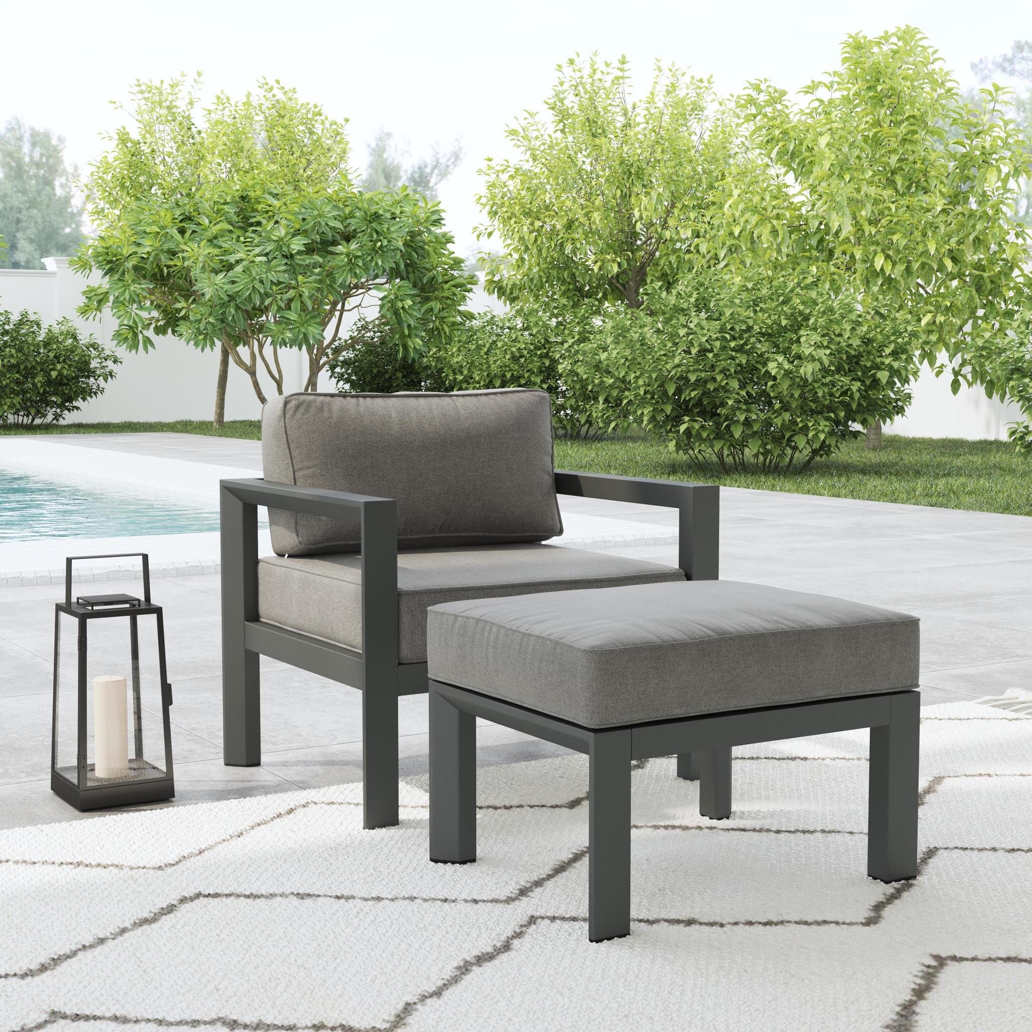 Modern & Contemporary Outdoor Aluminum Lounge Chair By Grayton Outdoor Seating Grayton