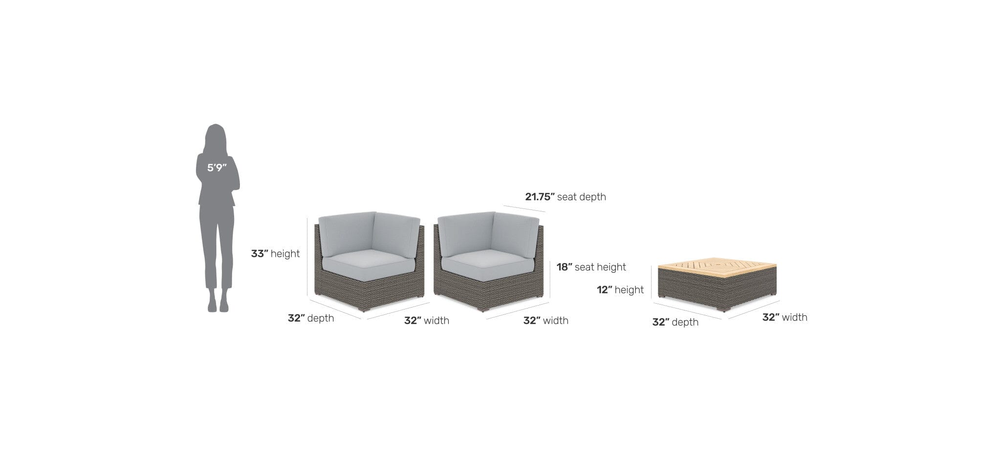 Modern & Contemporary Outdoor Chair Pair and Coffee Table By Boca Raton Outdoor Seating Boca Raton