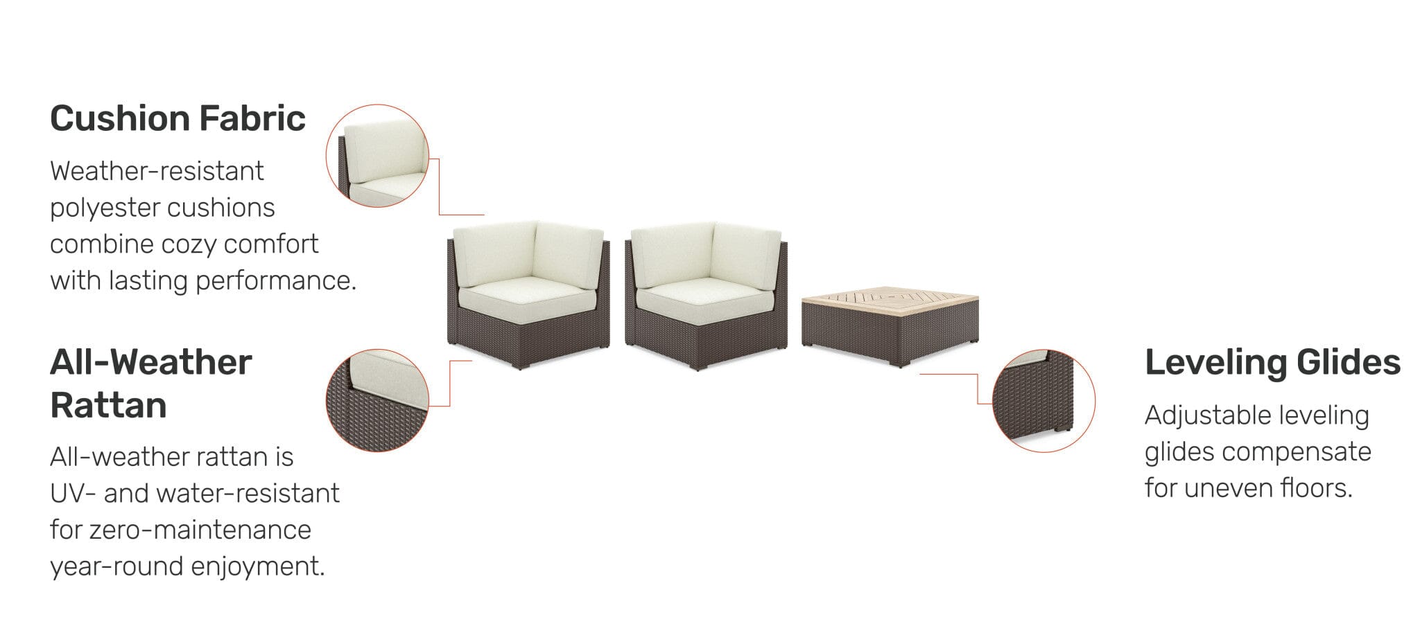 Modern & Contemporary Outdoor Chair Pair and Coffee Table By Palm Springs Outdoor Seating Palm Springs