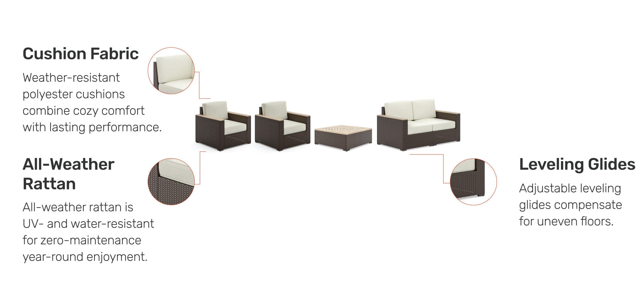 Modern & Contemporary Outdoor Loveseat Set By Palm Springs Outdoor Seating Palm Springs