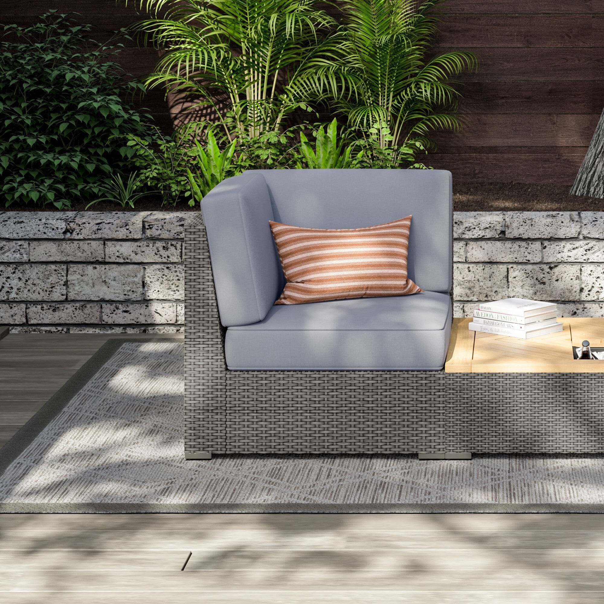 Modern & Contemporary Outdoor Sectional Side Chair By Boca Raton Outdoor Seating Boca Raton