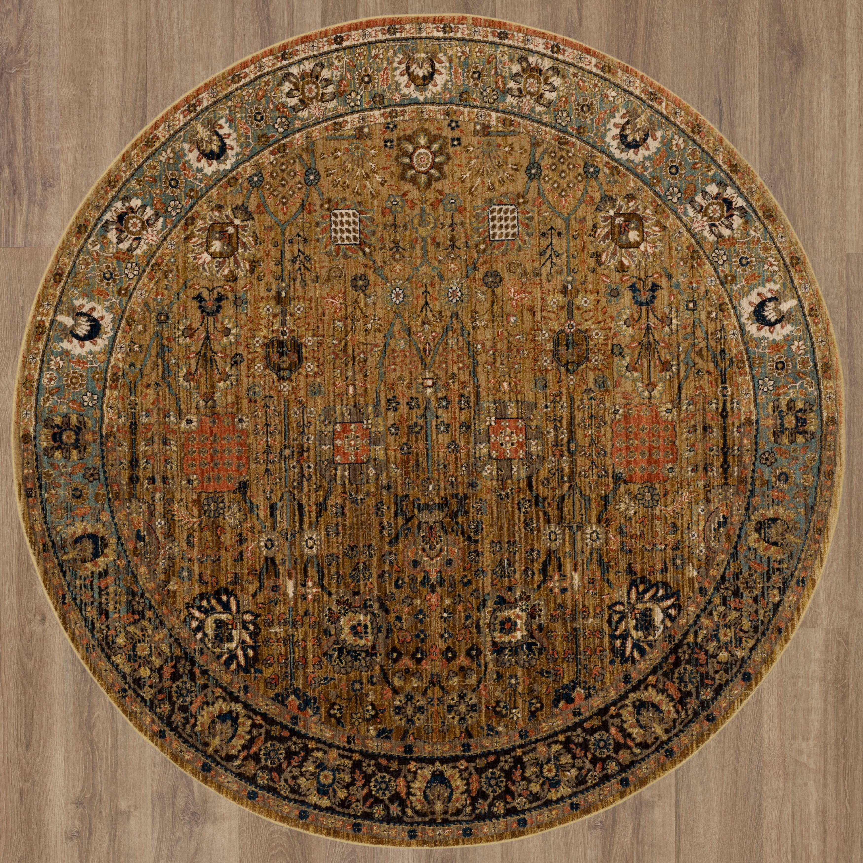 Myanmar Tobacco 8' Round Karastan Rugs