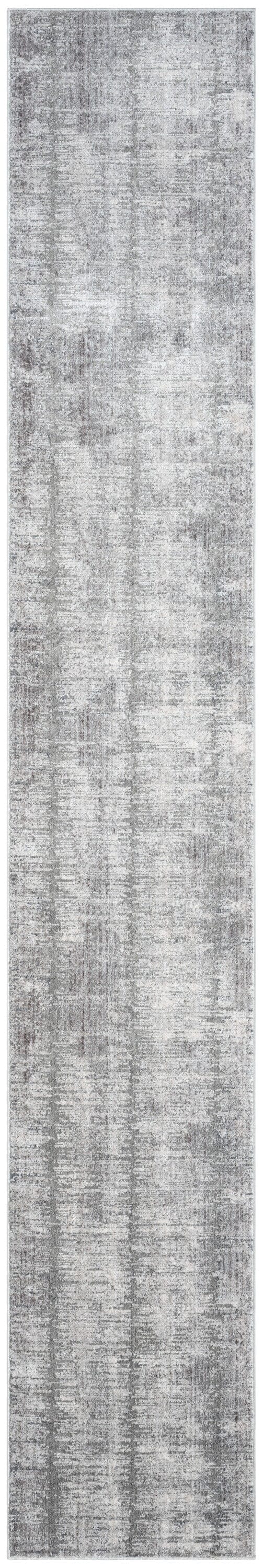 Nourison Abstract Hues 2'2" x 12' Grey White Modern Indoor Rug Rug Nourison