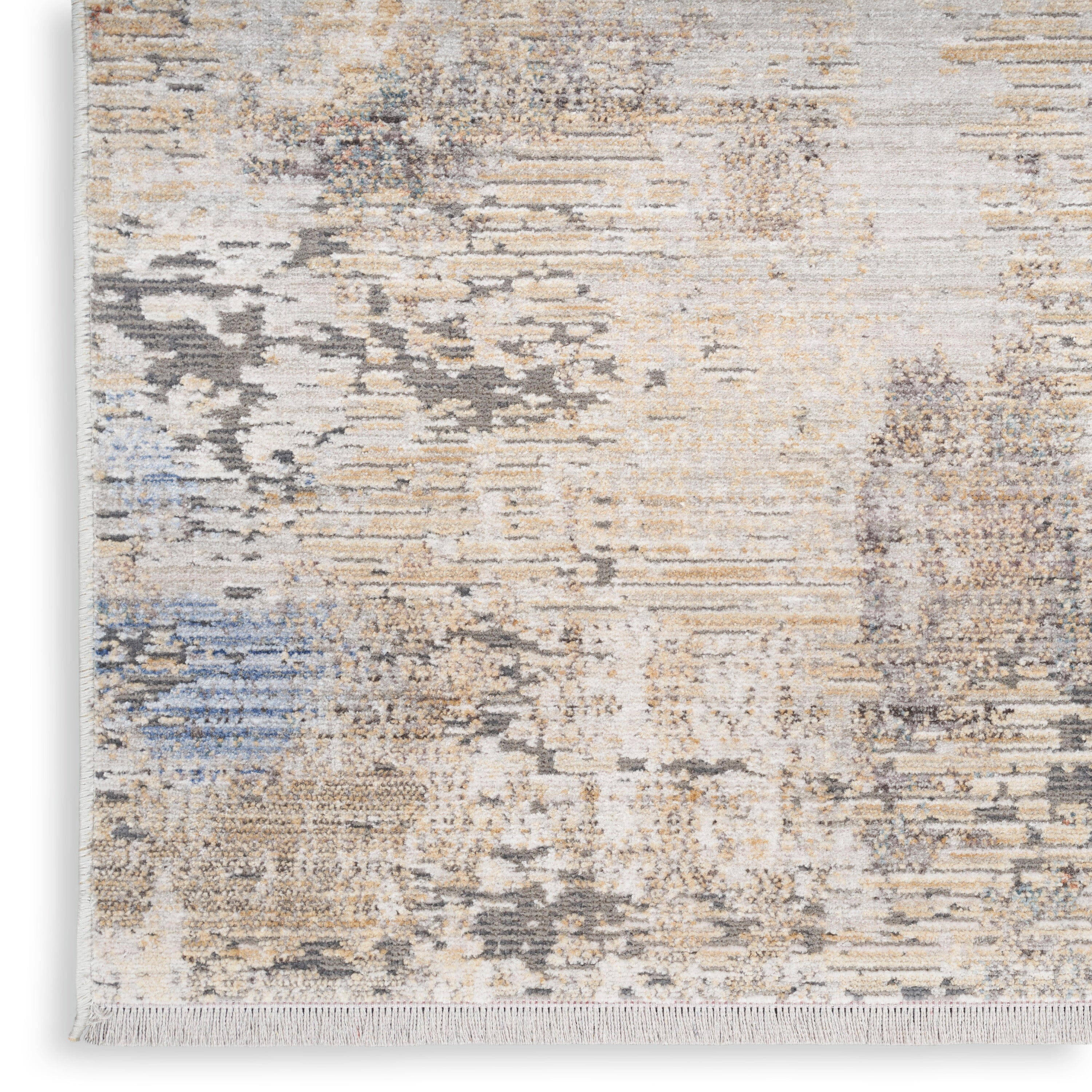 Nourison Abstract Hues 2'6" x 4' Beige Grey Modern Indoor Rug Rug Nourison