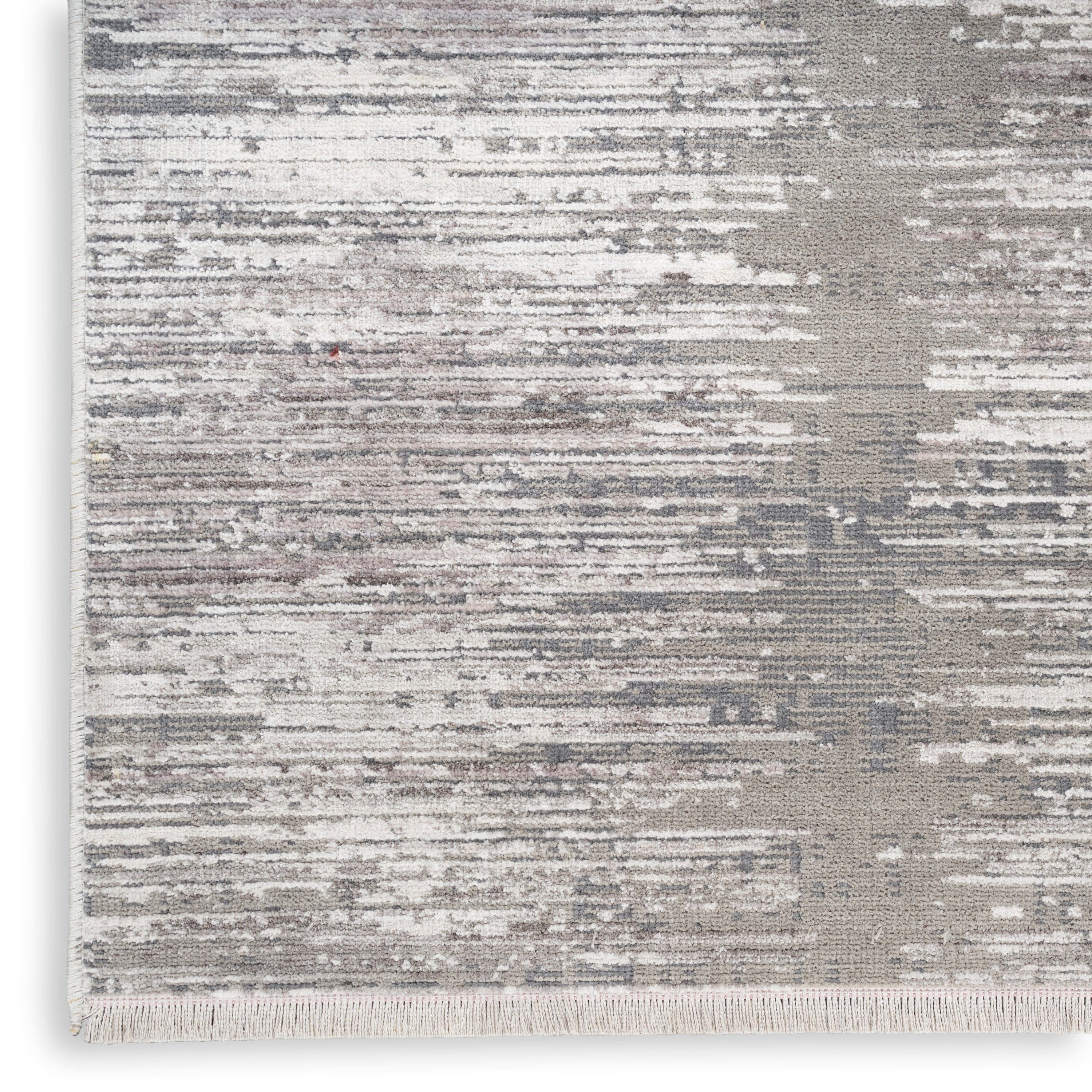 Nourison Abstract Hues 3'3" x 5'3" Grey White Modern Indoor Rug Rug Nourison