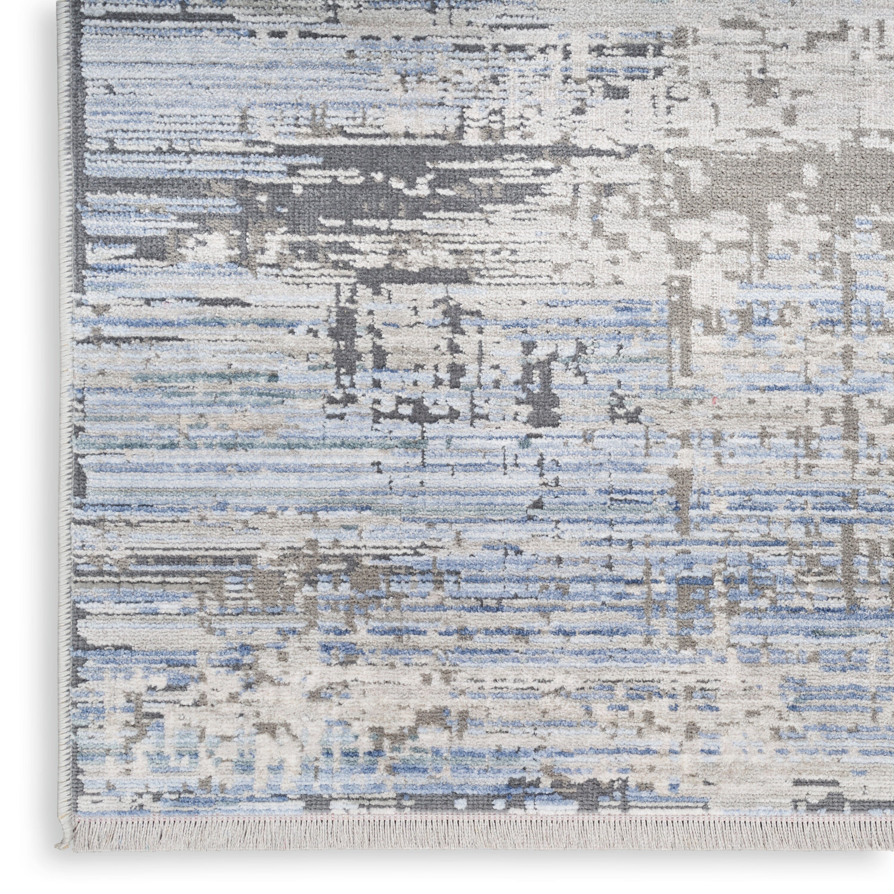 Nourison Abstract Hues 5'3" x 7'6" Blue Grey Modern Indoor Rug Rug Nourison