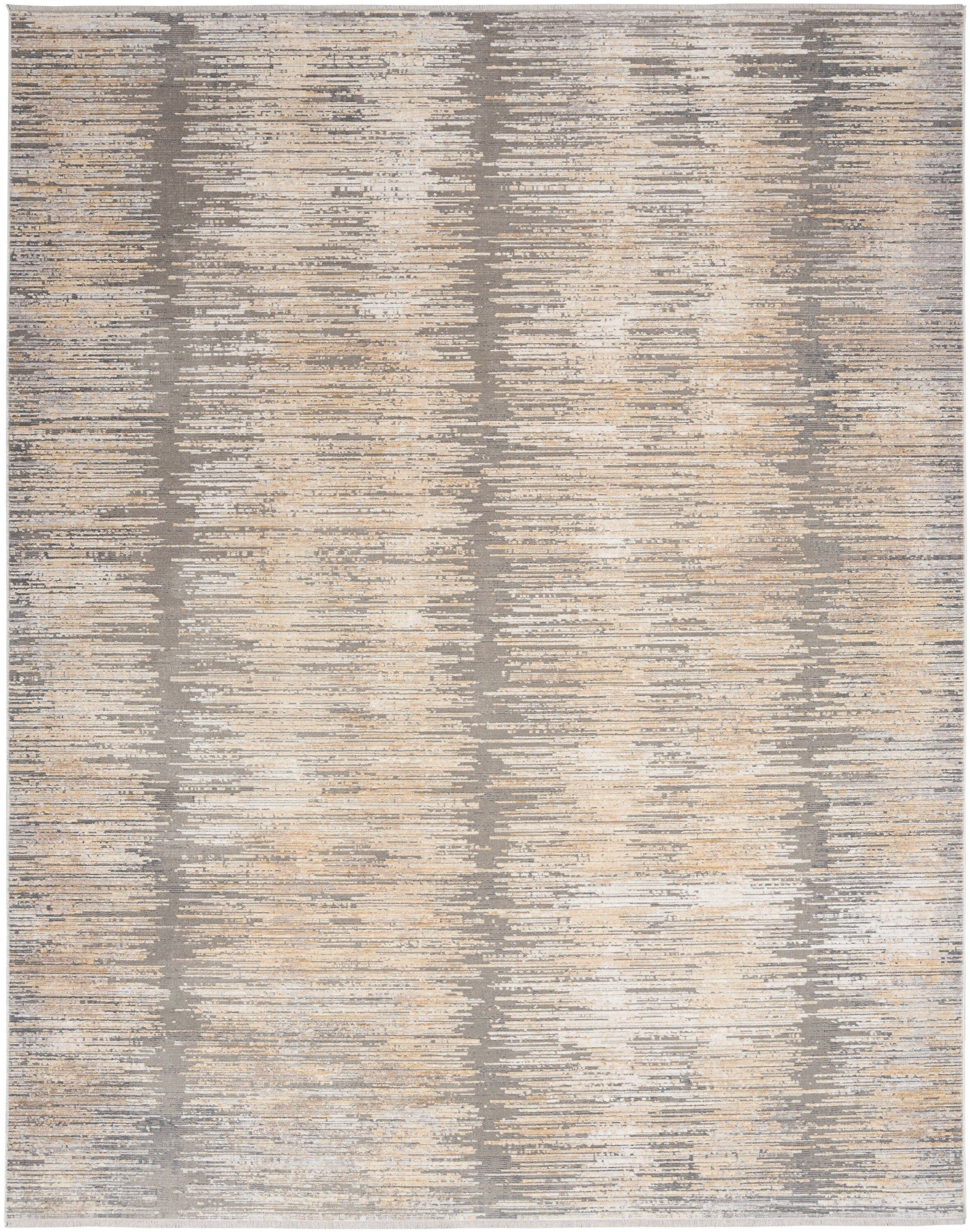 Nourison Abstract Hues 7'10" x 10' Grey Gold Modern Indoor Rug Rug Nourison