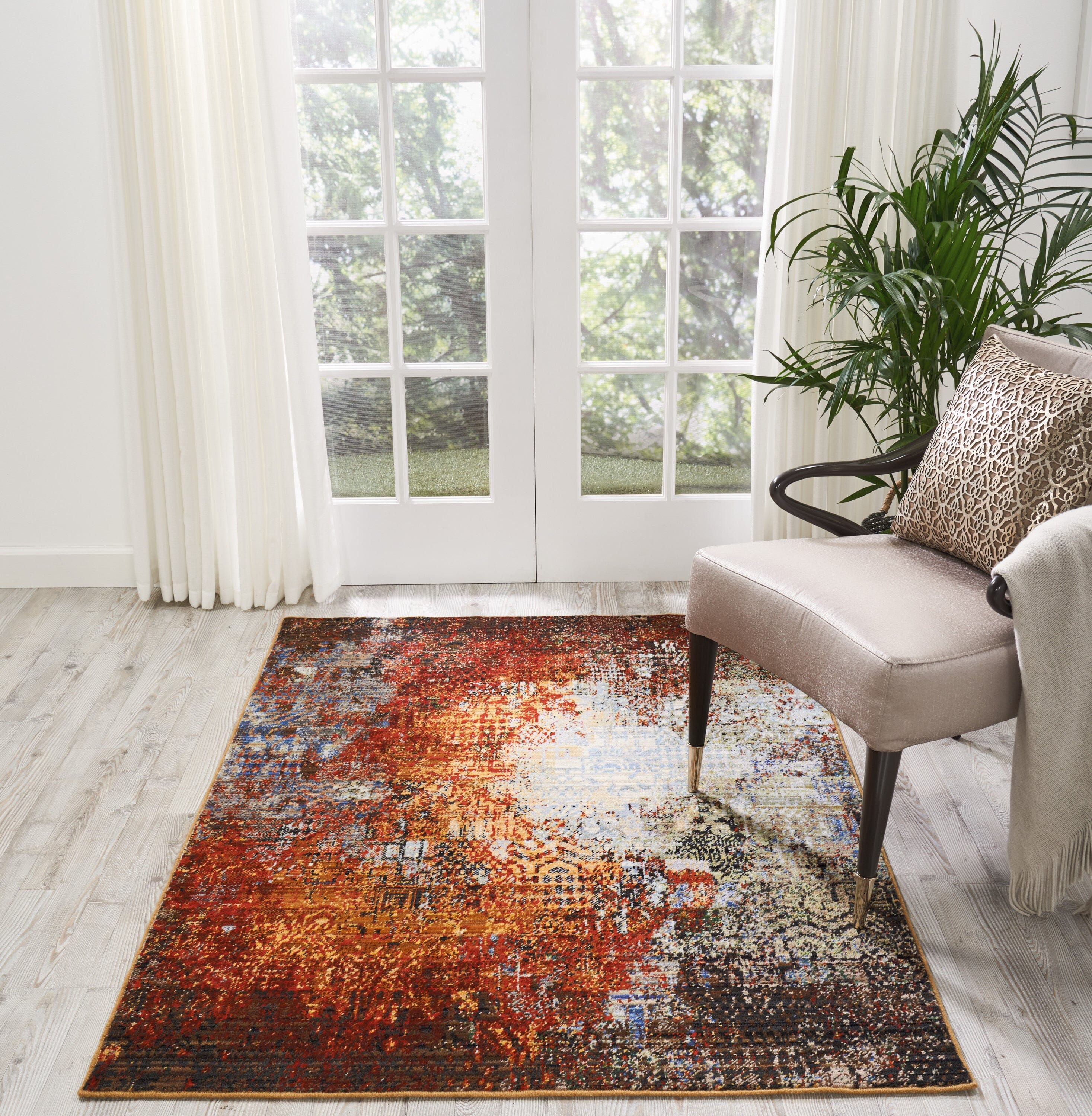 Nourison Chroma 4' x 6' Ember Glow Modern Indoor Rug Rug Nourison