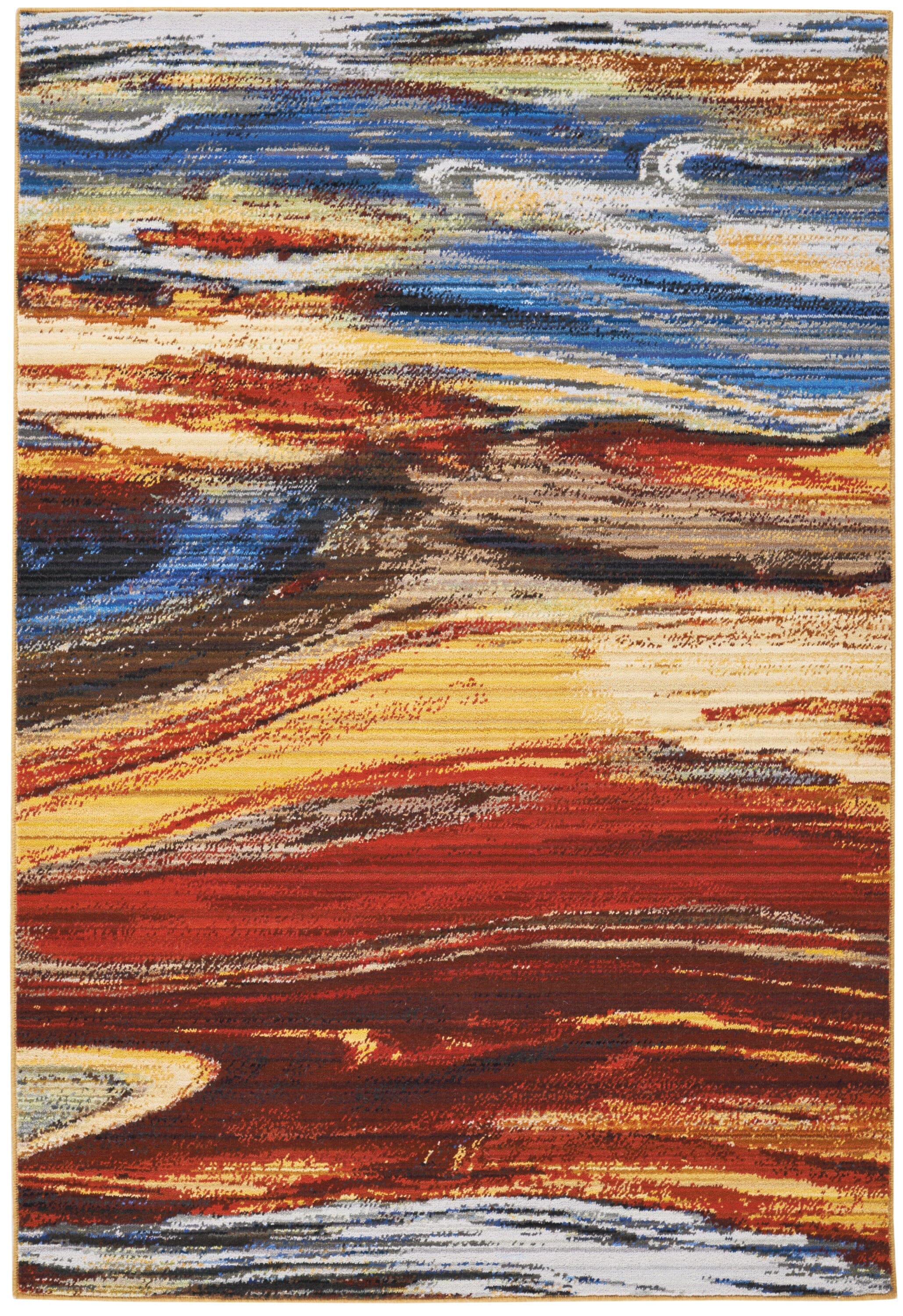 Nourison Chroma 4' x 6' Lava Flow Modern Indoor Rug Rug Nourison