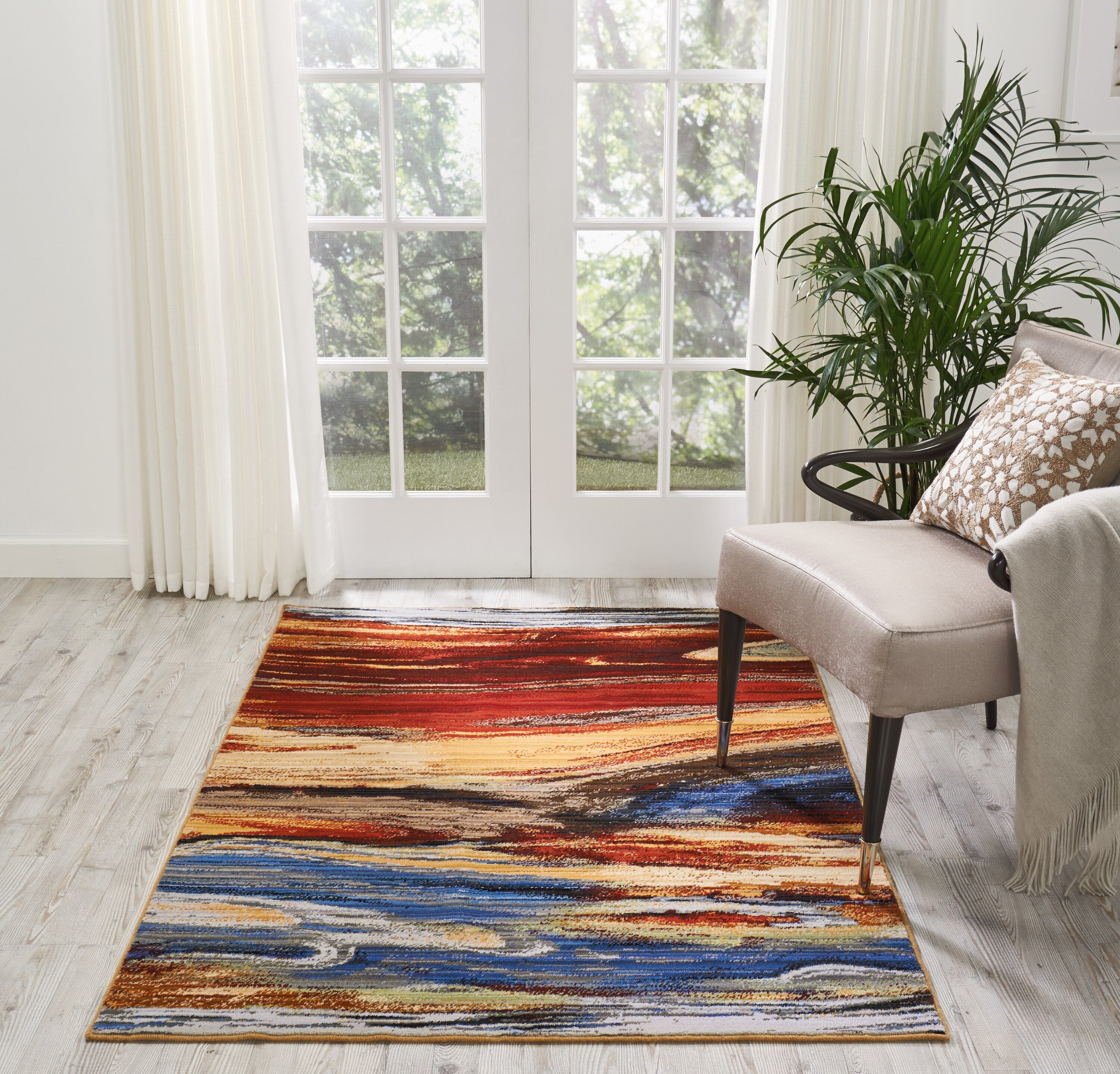 Nourison Chroma 4' x 6' Lava Flow Modern Indoor Rug Rug Nourison