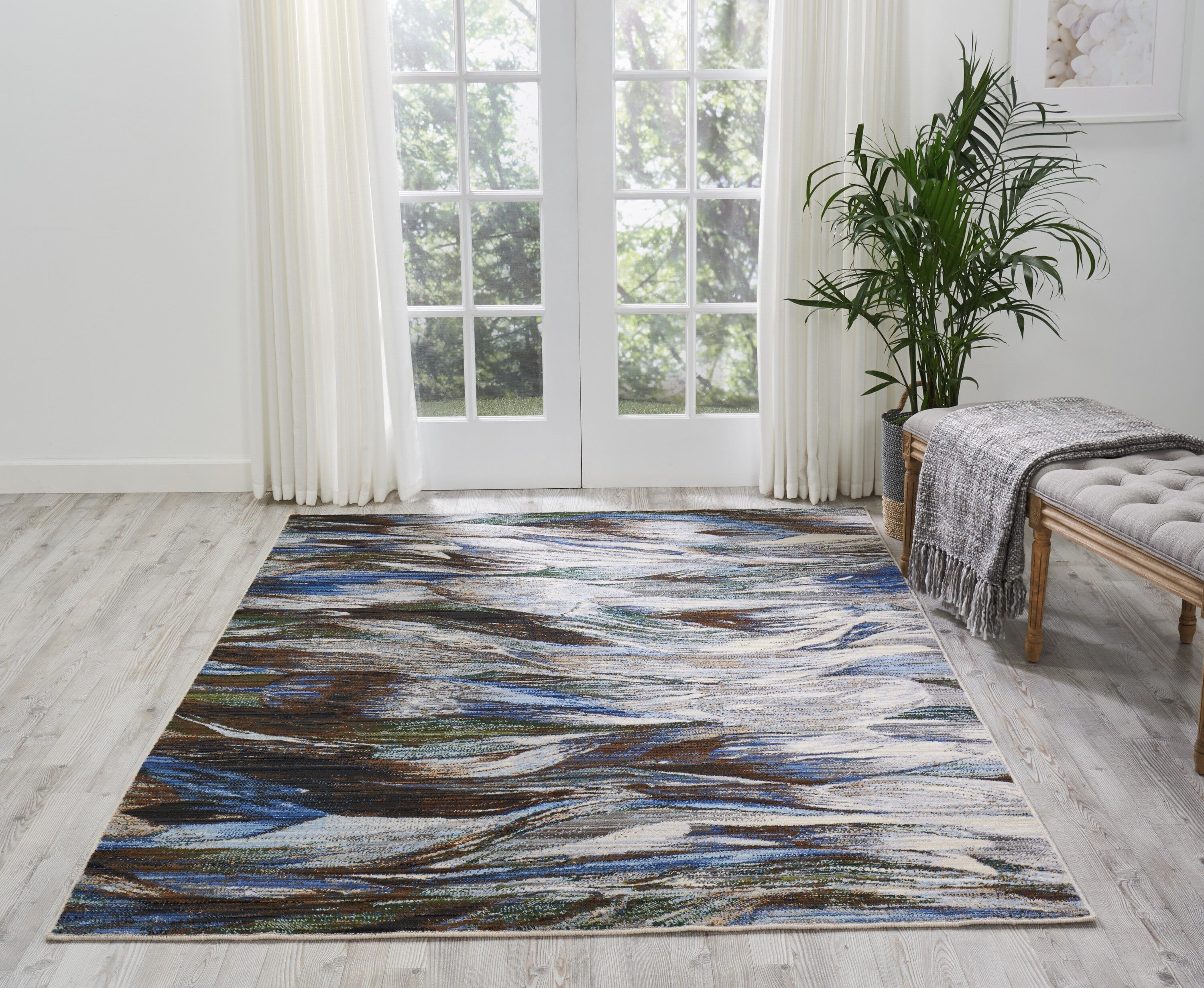 Nourison Chroma 5'6" x 8' Aegean Modern Indoor Rug Rug Nourison