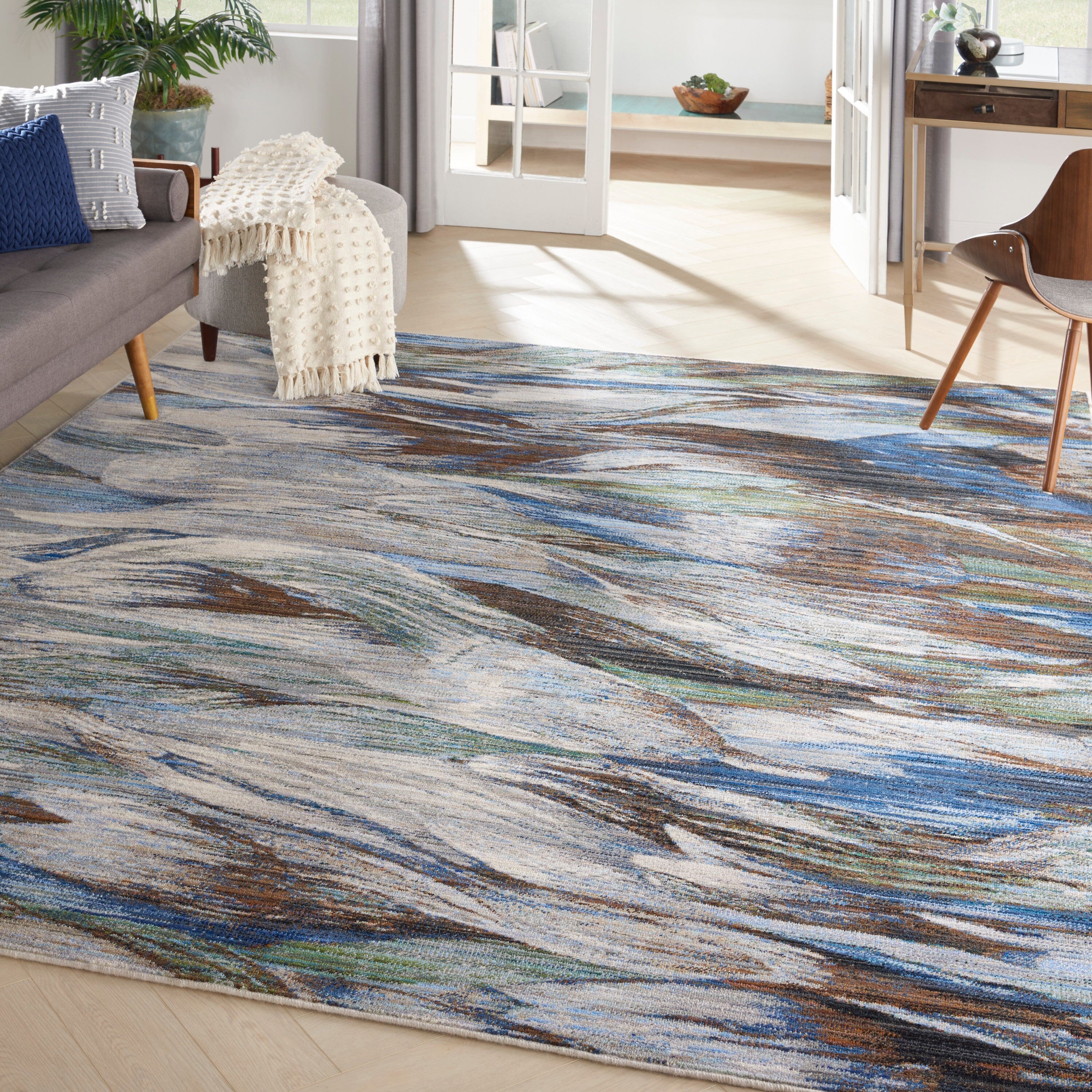 Nourison Chroma 7'9" x 9'9" Aegean Modern Indoor Rug Rug Nourison