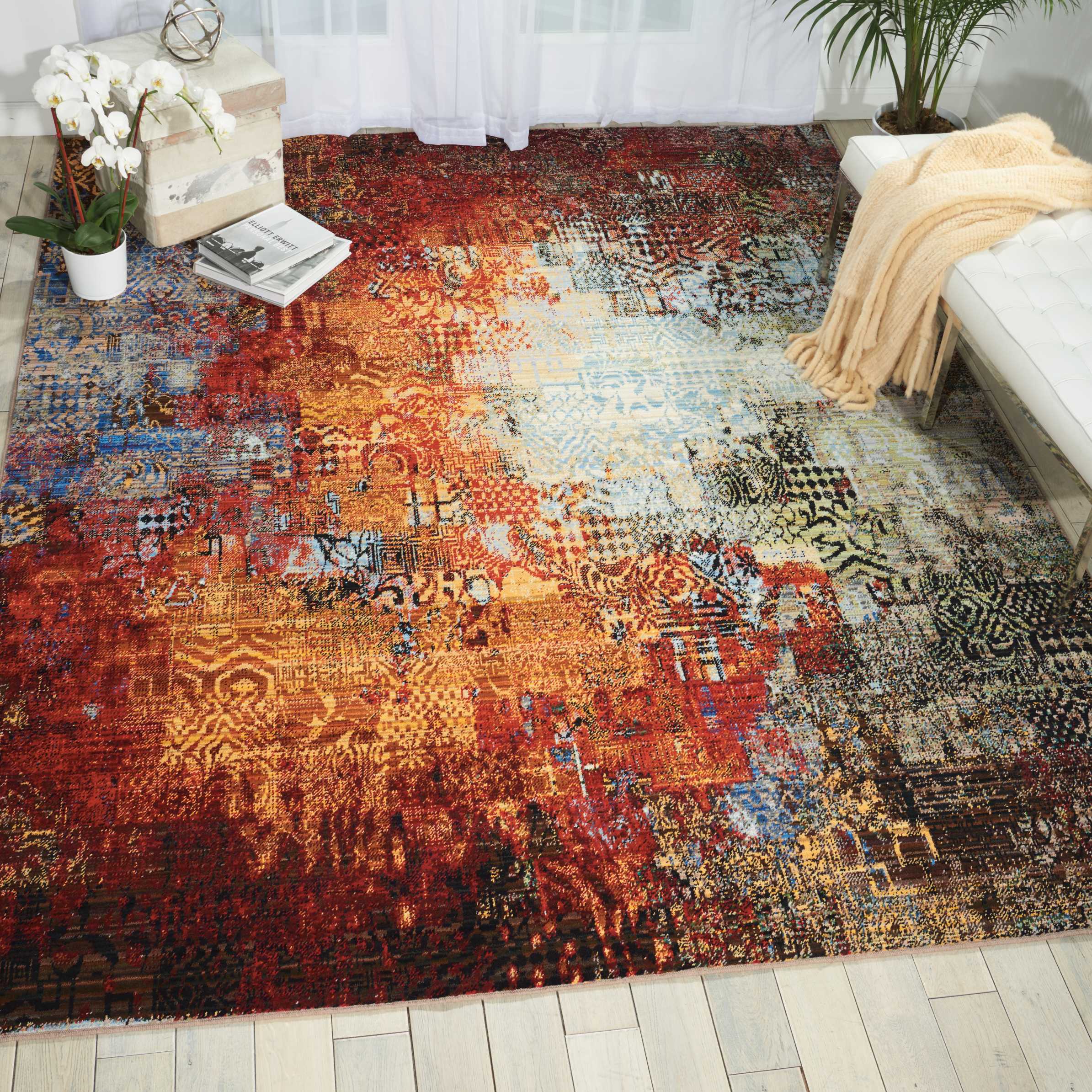 Nourison Chroma 8'6" x 11'6" Ember Glow Modern Indoor Rug Rug Nourison