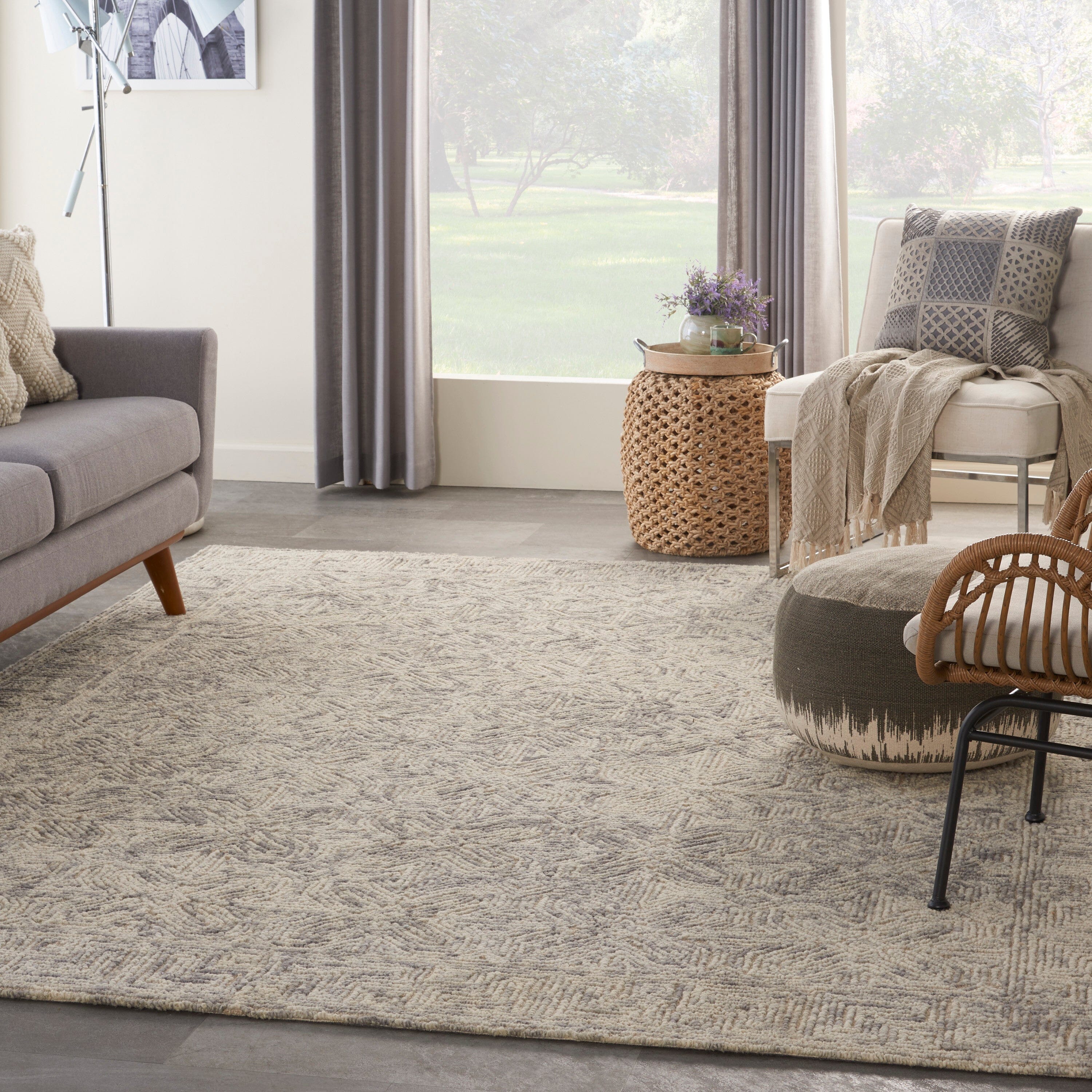 Nourison Colorado 7'9" x 9'9" Beige/Grey Modern Indoor Rug Rug Nourison