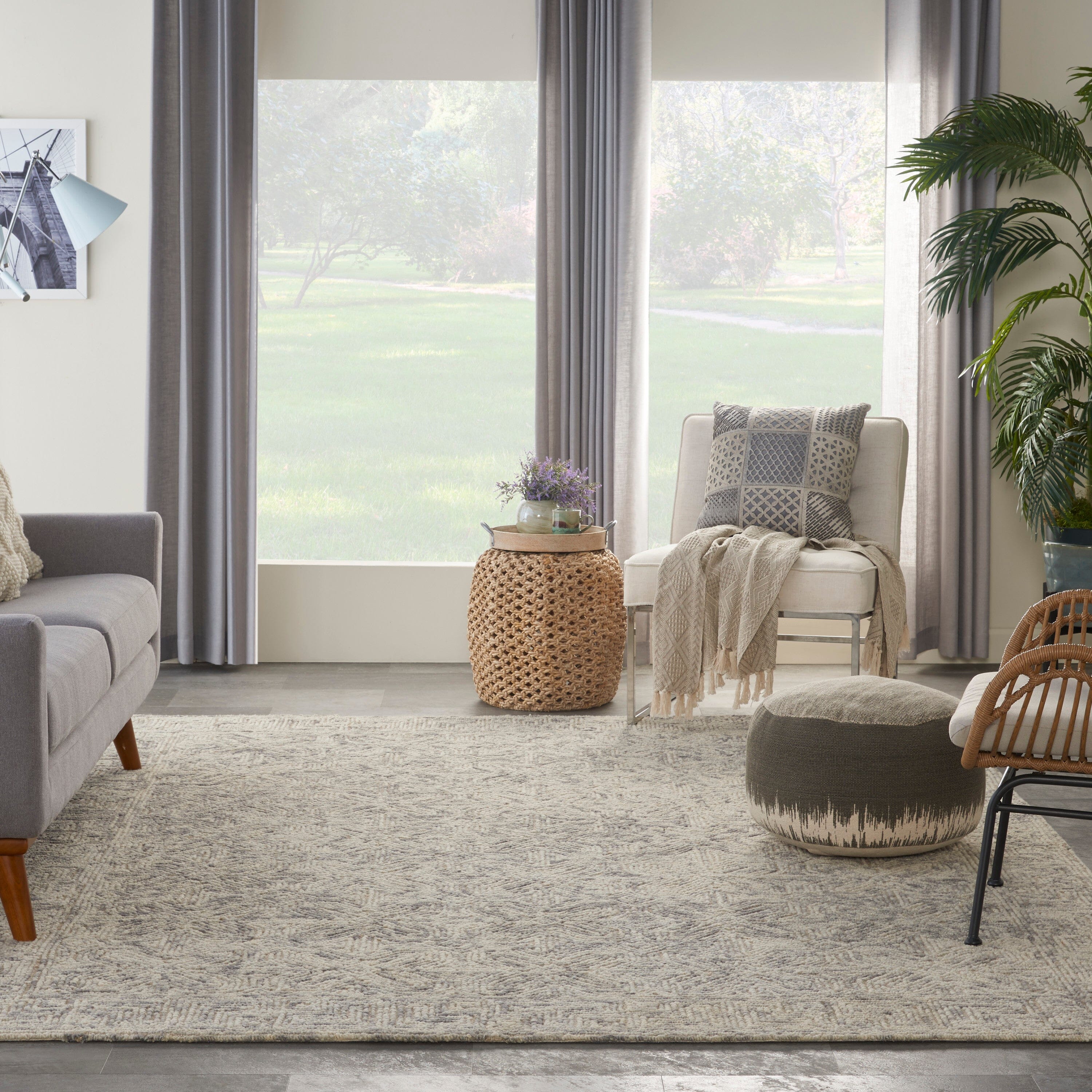 Nourison Colorado 7'9" x 9'9" Beige/Grey Modern Indoor Rug Rug Nourison