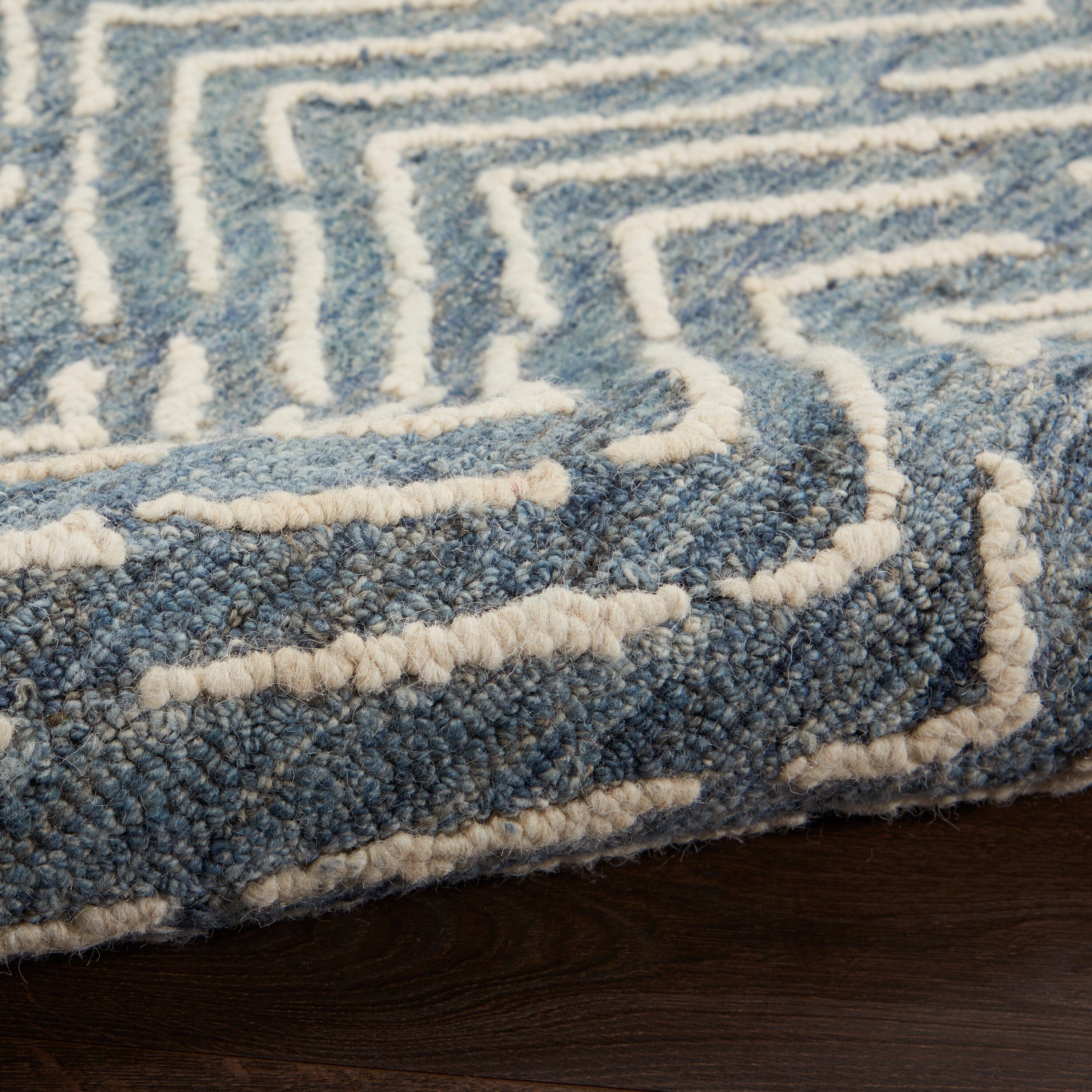 Nourison Colorado 8'3" x 11'6" Indigo/Ivory Modern Indoor Rug Rug Nourison