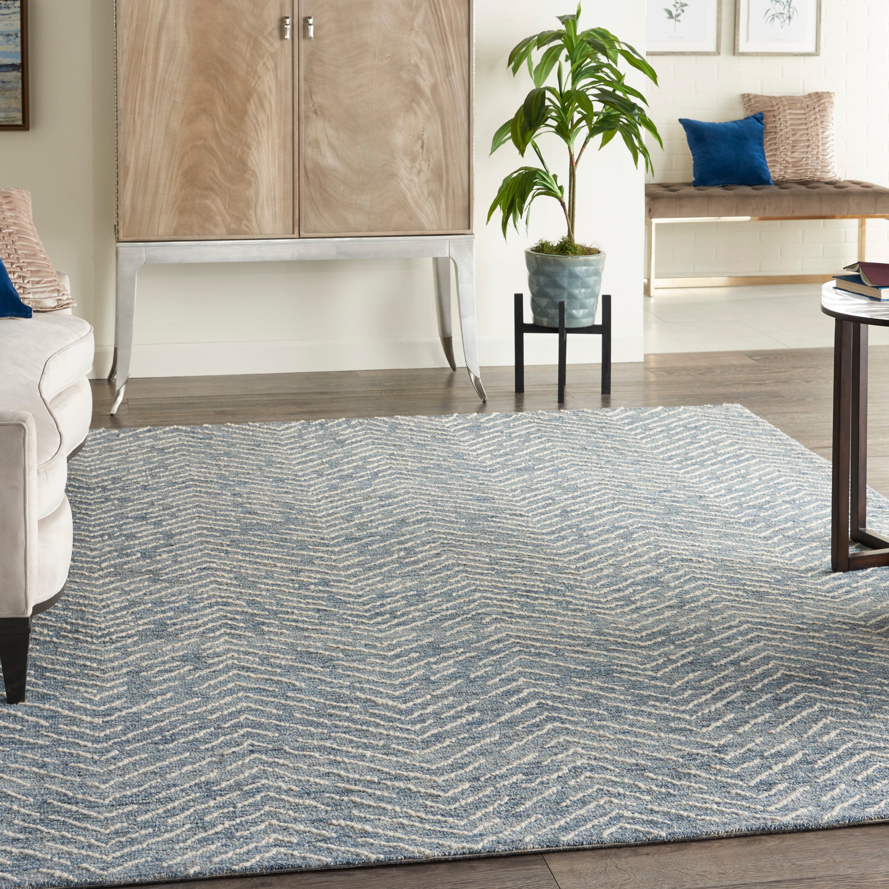 Nourison Colorado 8'3" x 11'6" Indigo/Ivory Modern Indoor Rug Rug Nourison