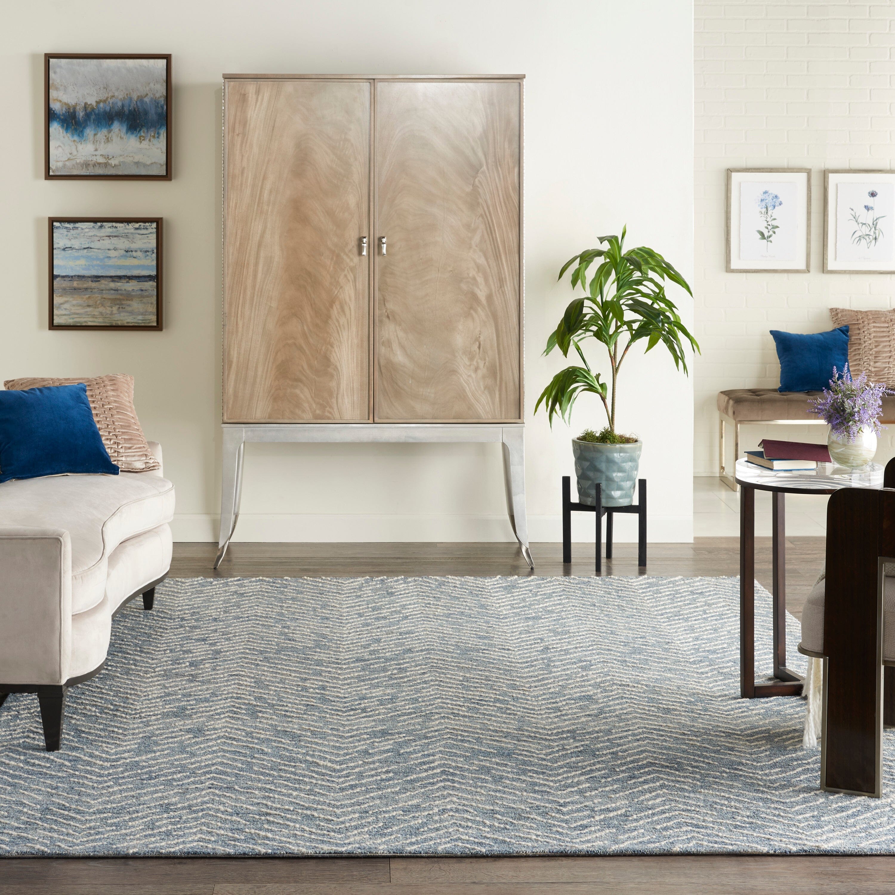 Nourison Colorado 8'3" x 11'6" Indigo/Ivory Modern Indoor Rug Rug Nourison