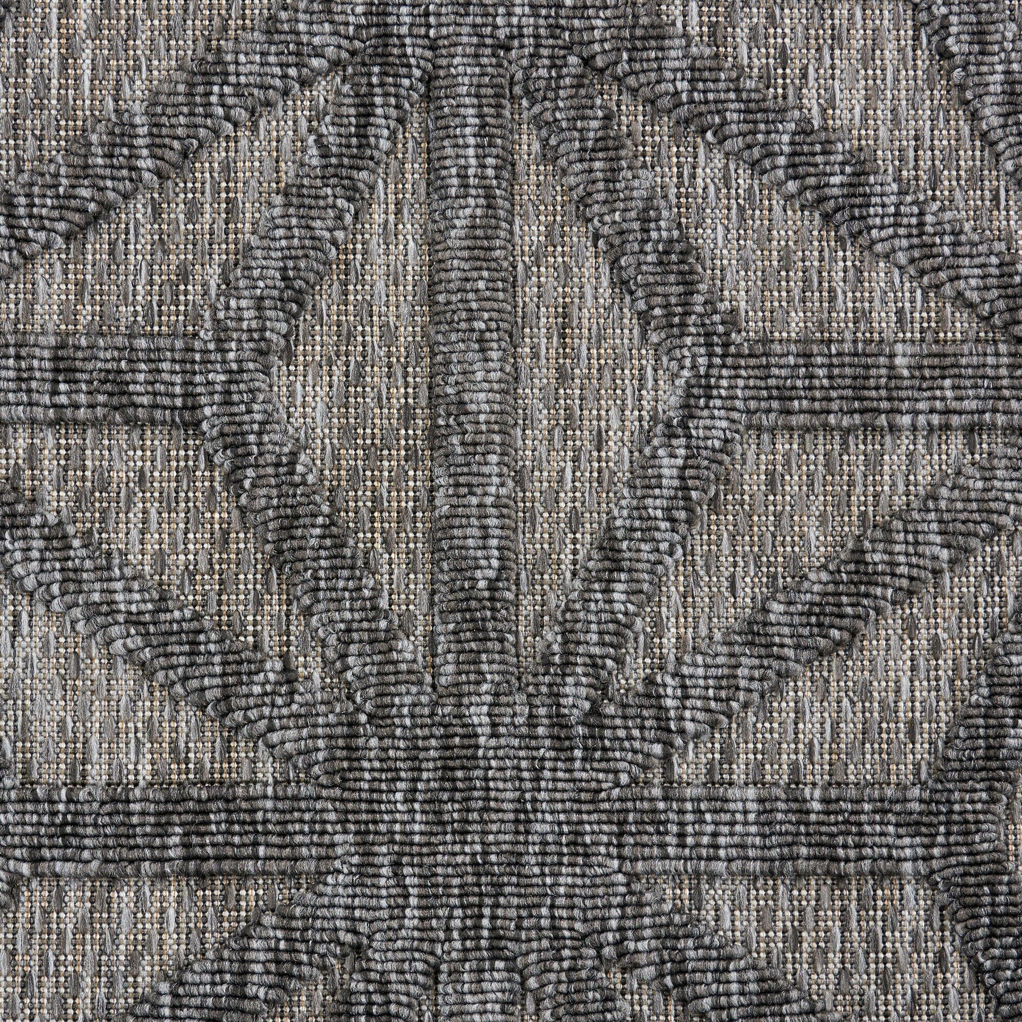 Nourison Cozumel 2'2" x 10' Dark Grey Modern Indoor/Outdoor Rug Rug Nourison