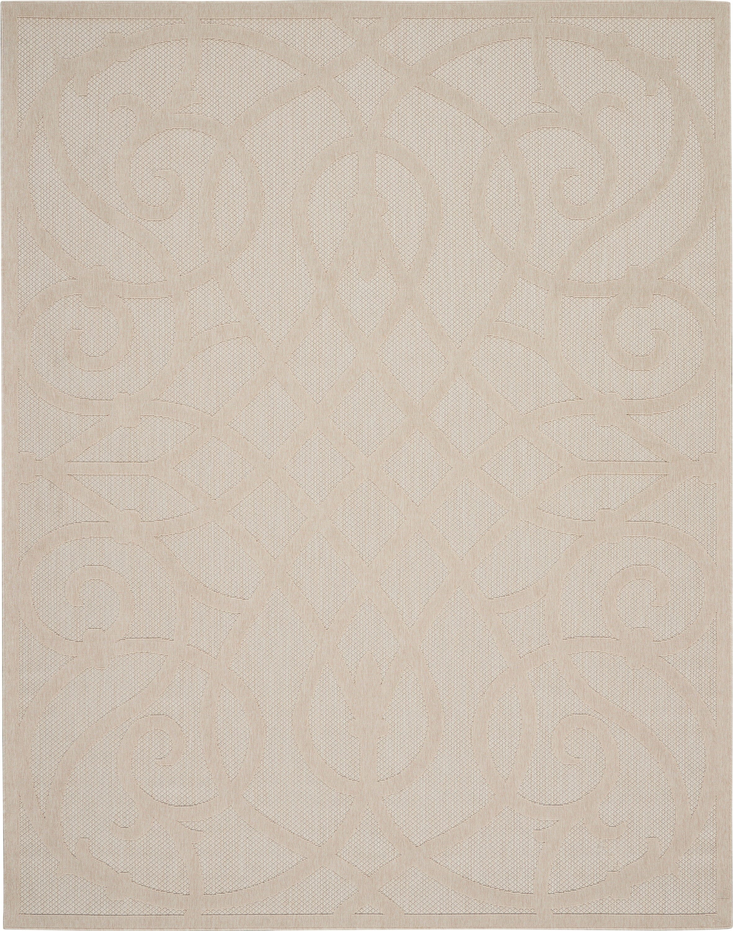 Nourison Cozumel 7' x 10' Cream Farmhouse Indoor/Outdoor Rug Rug Nourison