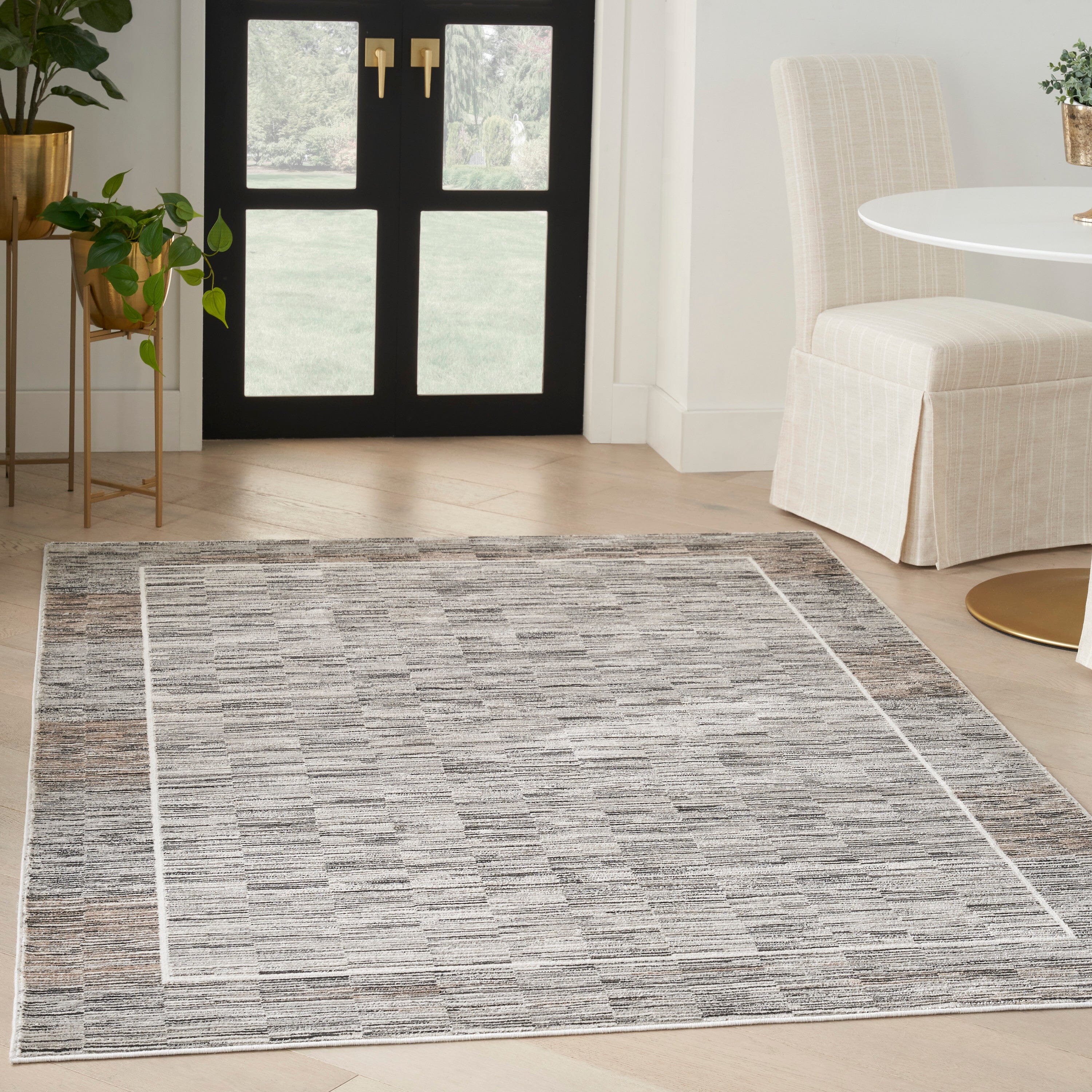 Nourison Desire 3'11" x 5'11" Charcoal Grey Modern Indoor Rug Rug Nourison