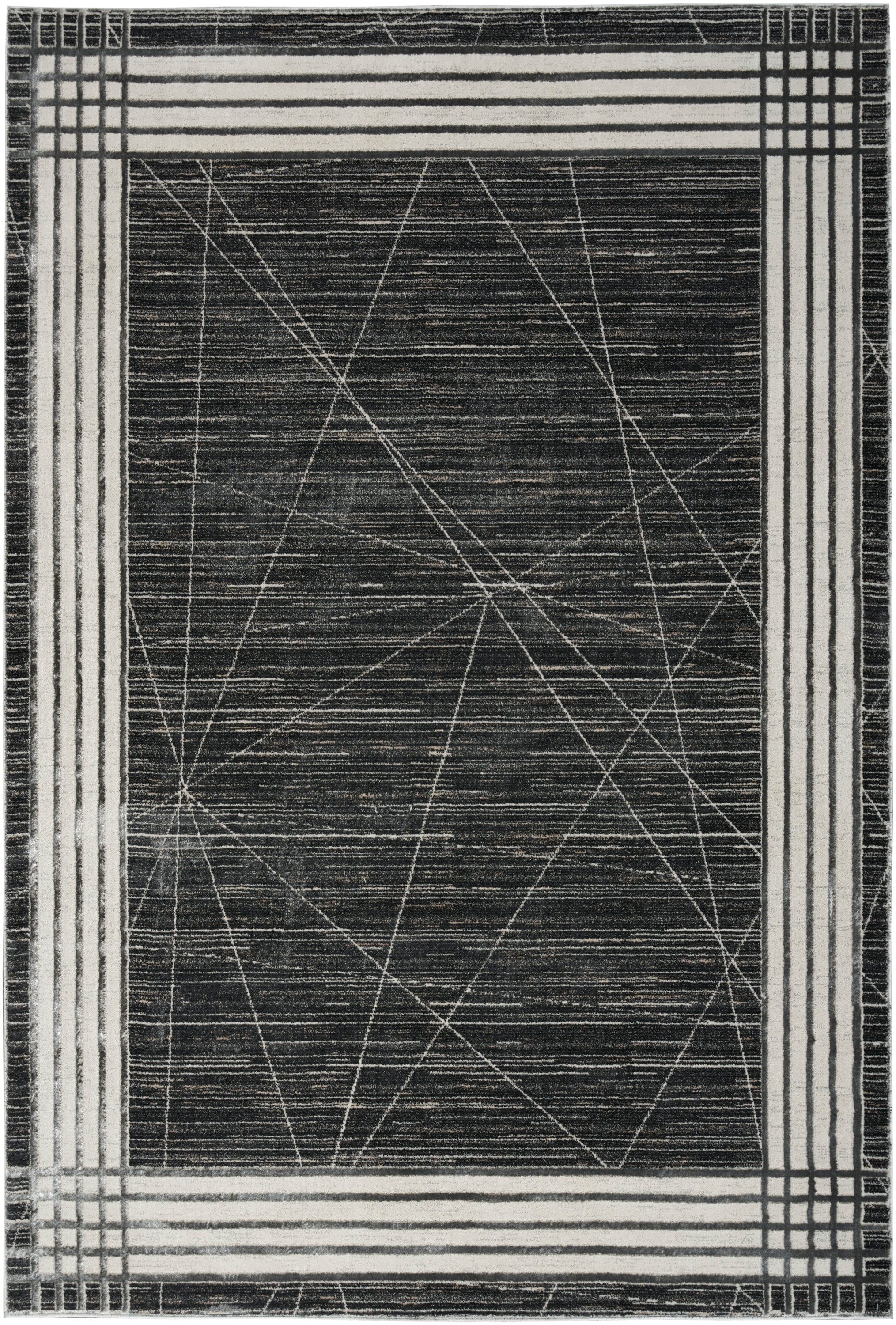 Nourison Desire 3'11" x 5'11" Charcoal/Silver Modern Indoor Rug Rug Nourison